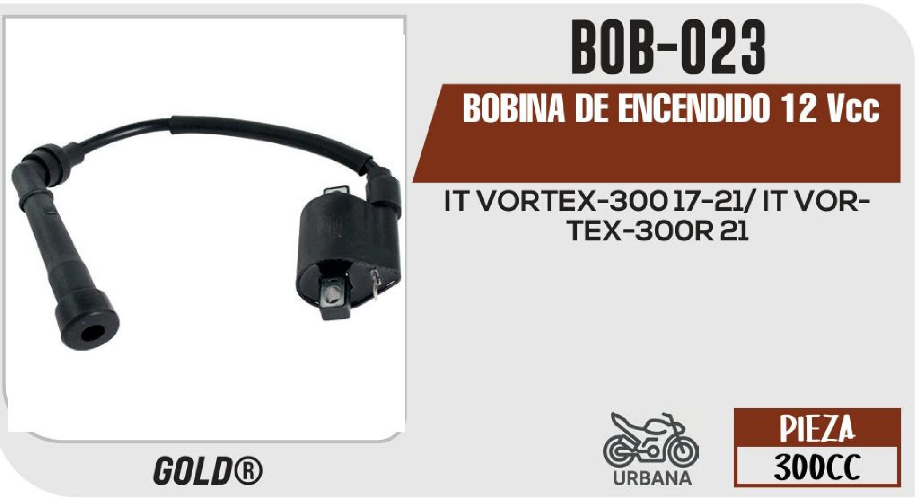 BOBINA DE ENCENDIDO 12 Vcc / BOB-023