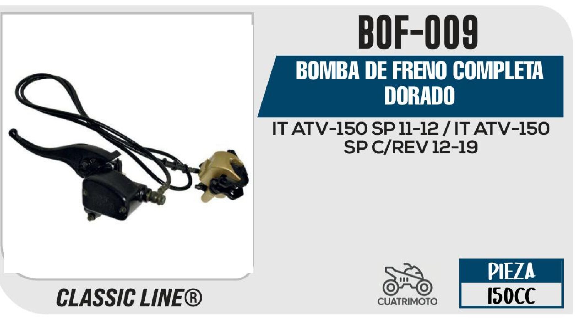 BOMBA DE FRENO COMPLETA DORADO / BOF-009