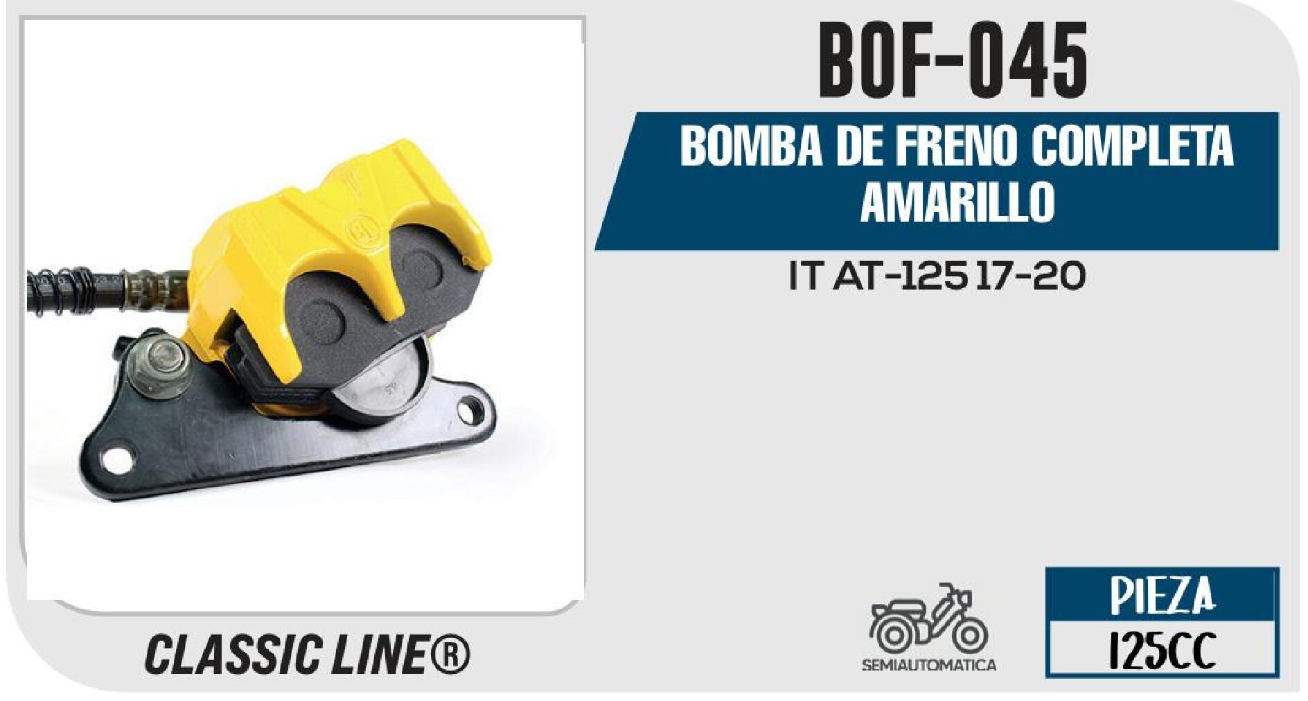 BIKERS - BOMBA DE FRENO COMPLETA AMARILLO / BOF-045