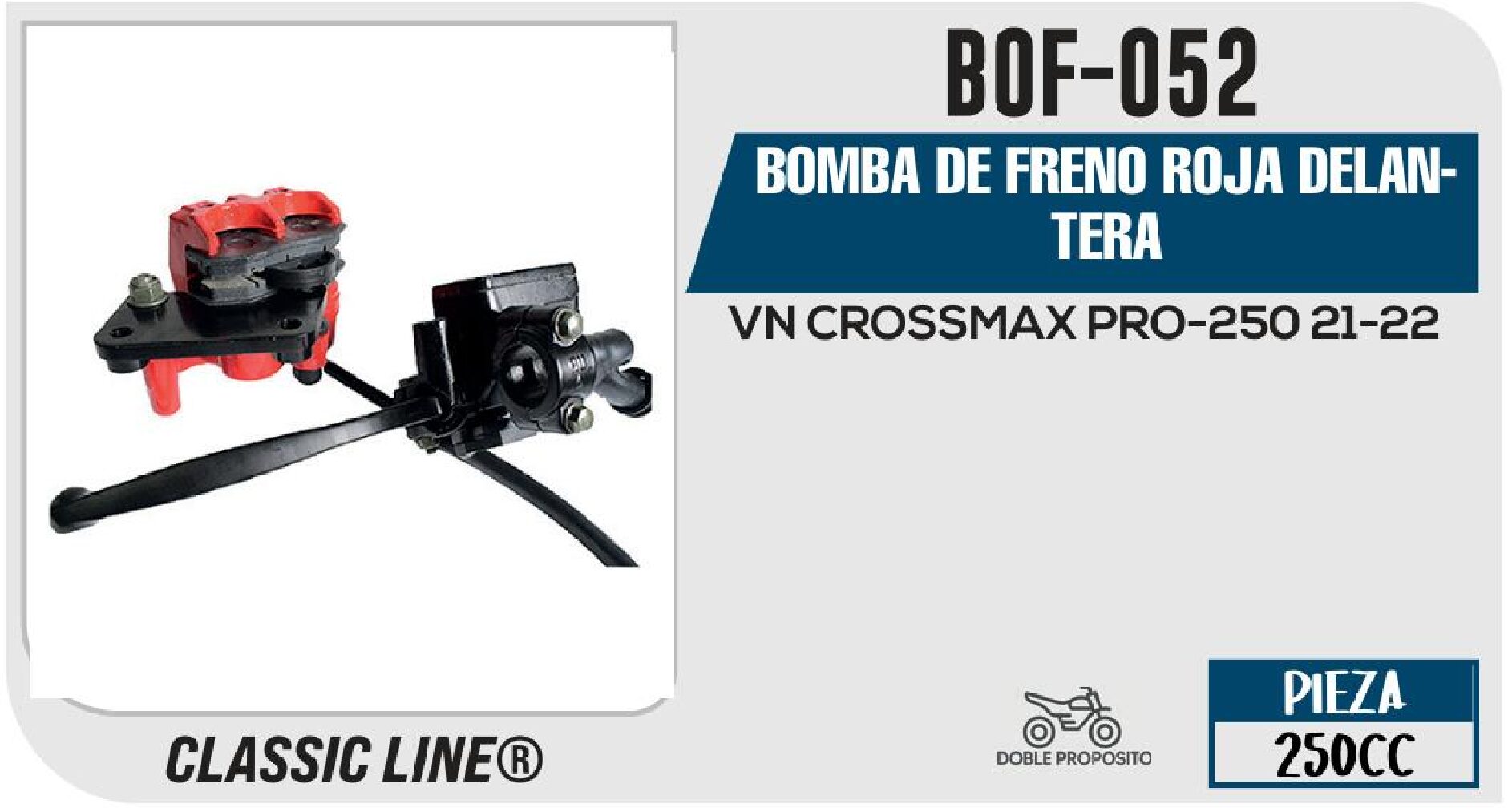 BOMBA DE FRENO ROJA DELANTERA / BOF-052