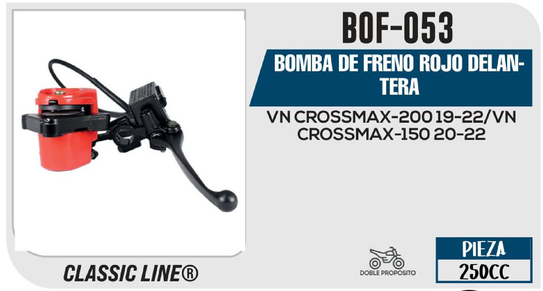 BIKERS - BOMBA DE FRENO ROJO DELANTERA / BOF-053