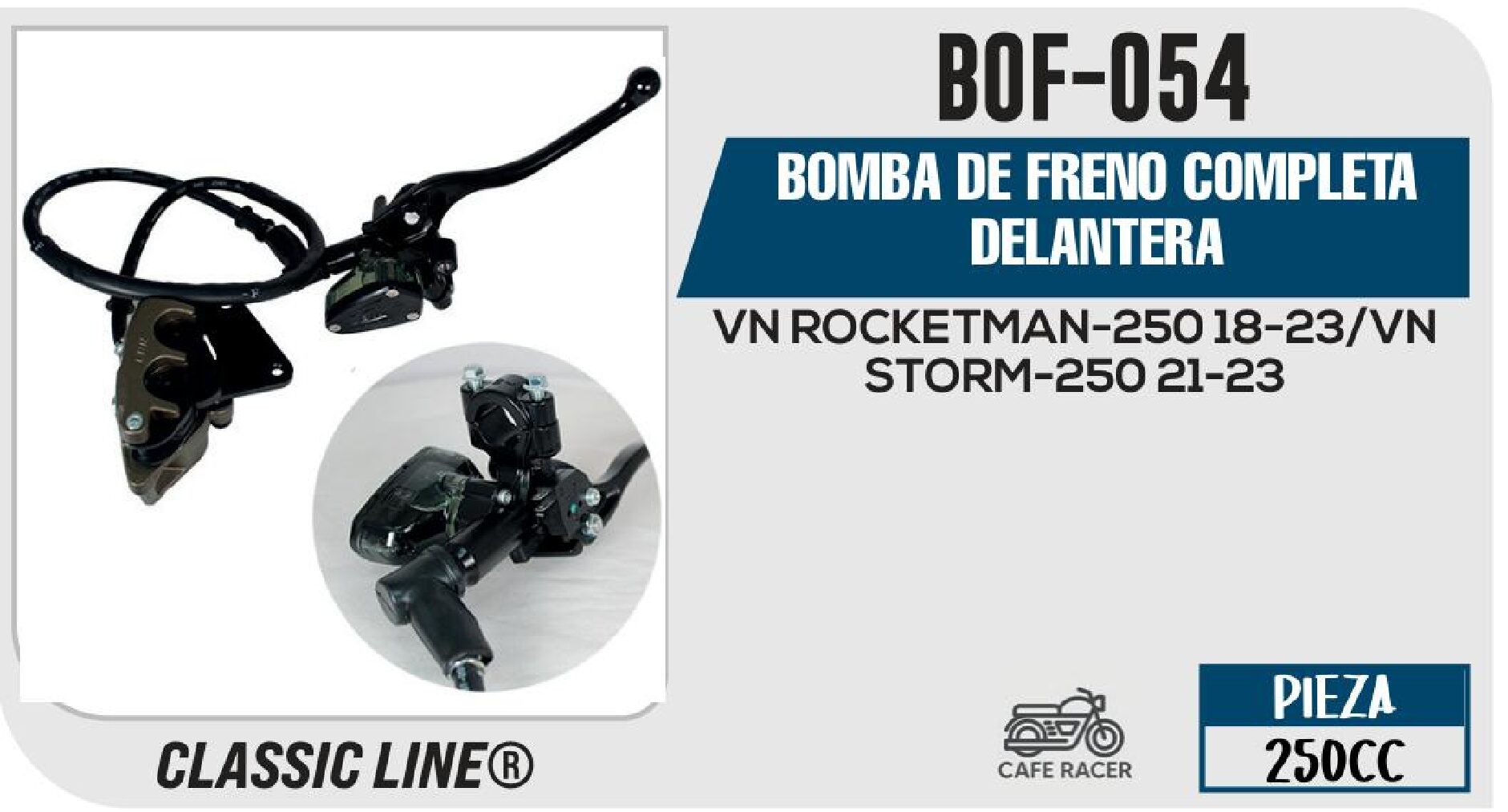 BIKERS - BOMBA DE FRENO COMPLETA DELANTERA / BOF-054