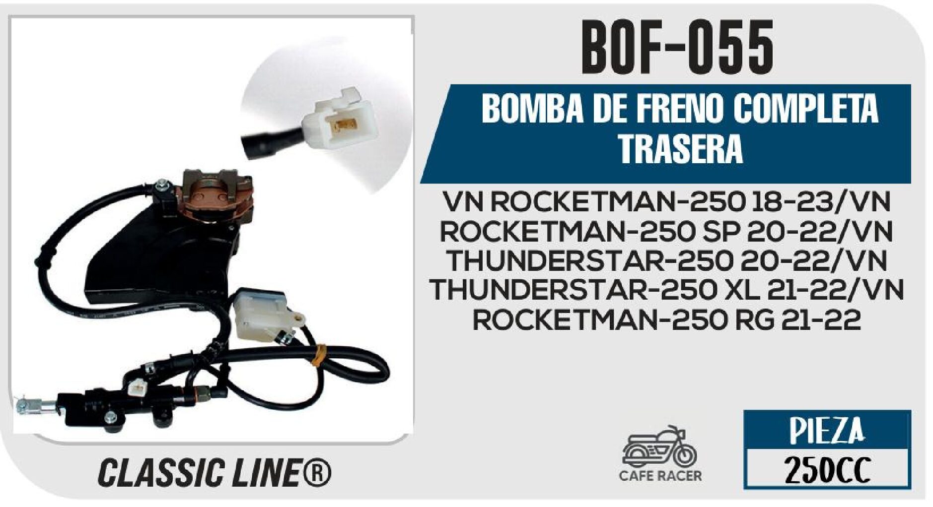 BOMBA DE FRENO COMPLETA TRASERA / BOF-055