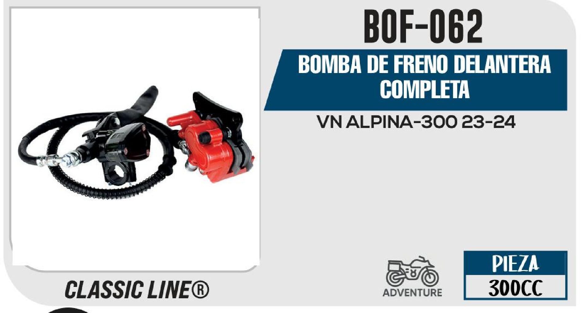 BIKERS - BOMBA DE FRENO DELANTERA COMPLETA / BOF-062