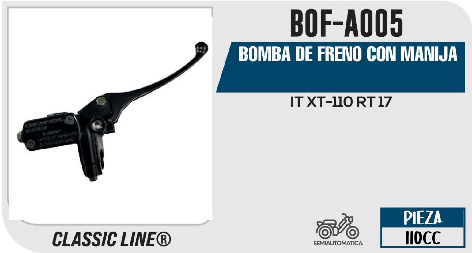 BIKERS - BOMBA DE FRENO CON MANIJA / BOF-A005