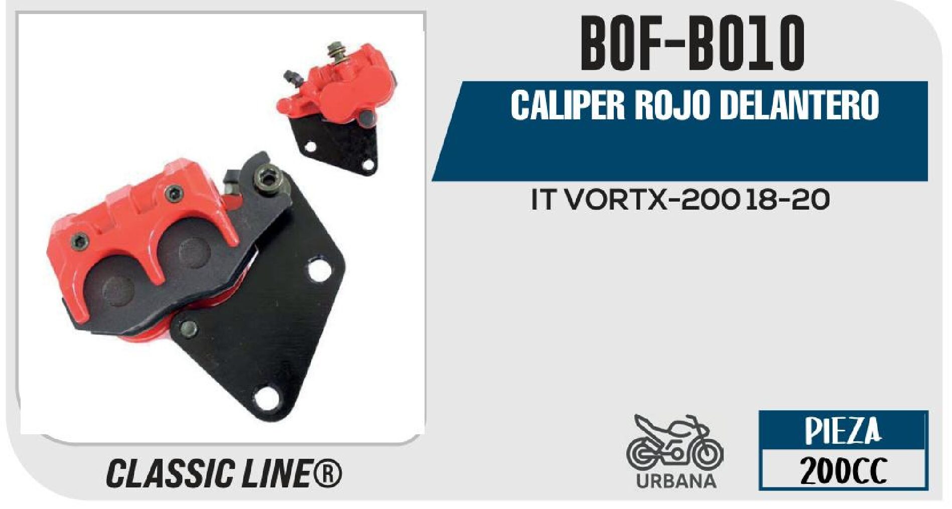 CALIPER ROJO DELANTERO / BOF-B010