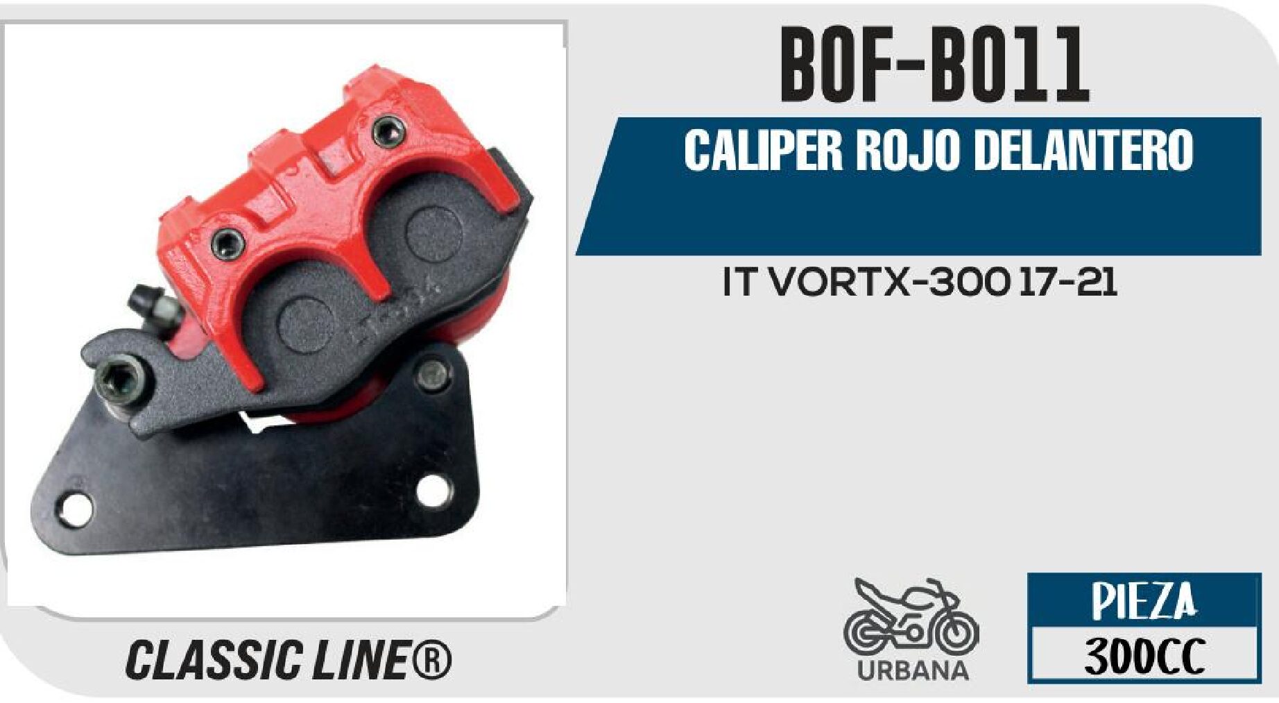 CALIPER ROJO DELANTERO / BOF-B011