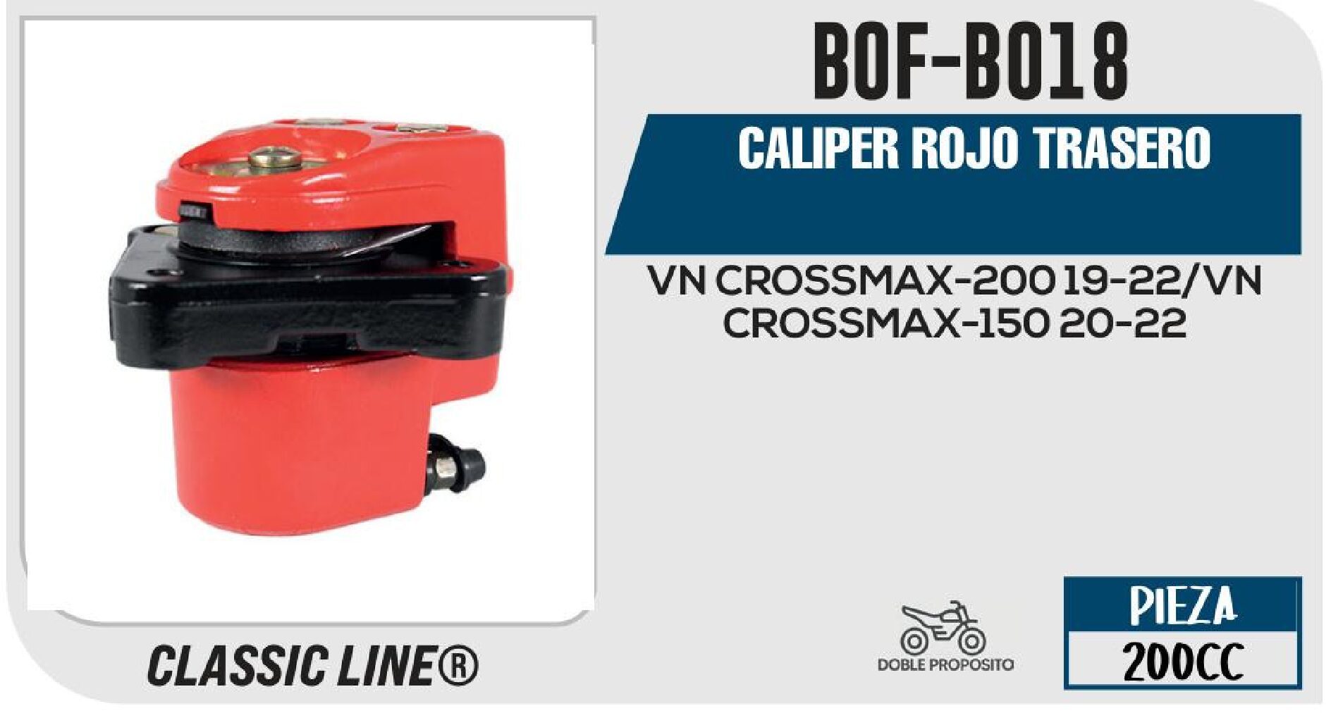 CALIPER ROJO TRASERO / BOF-B018