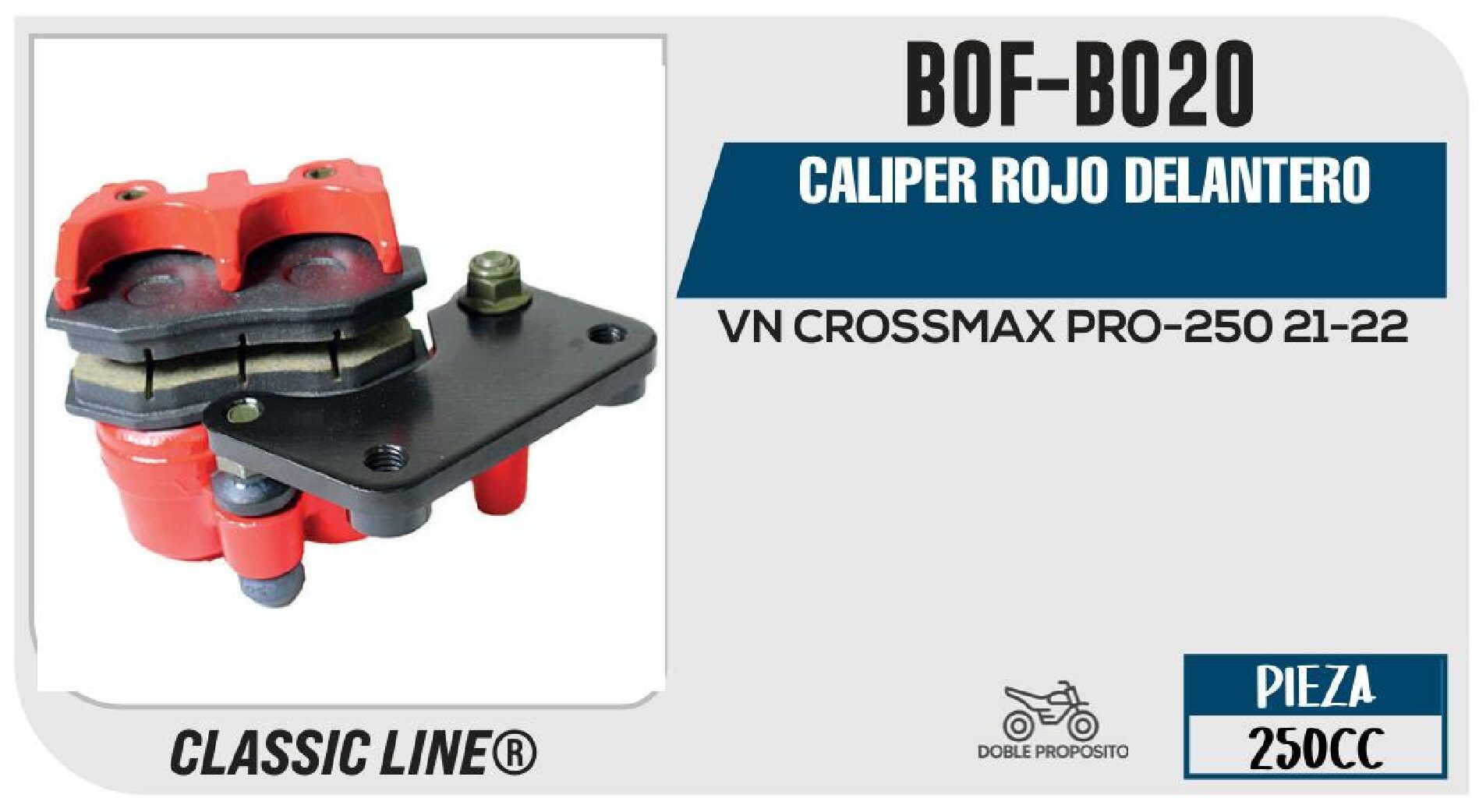 CALIPER ROJO DELANTERO / BOF-B020