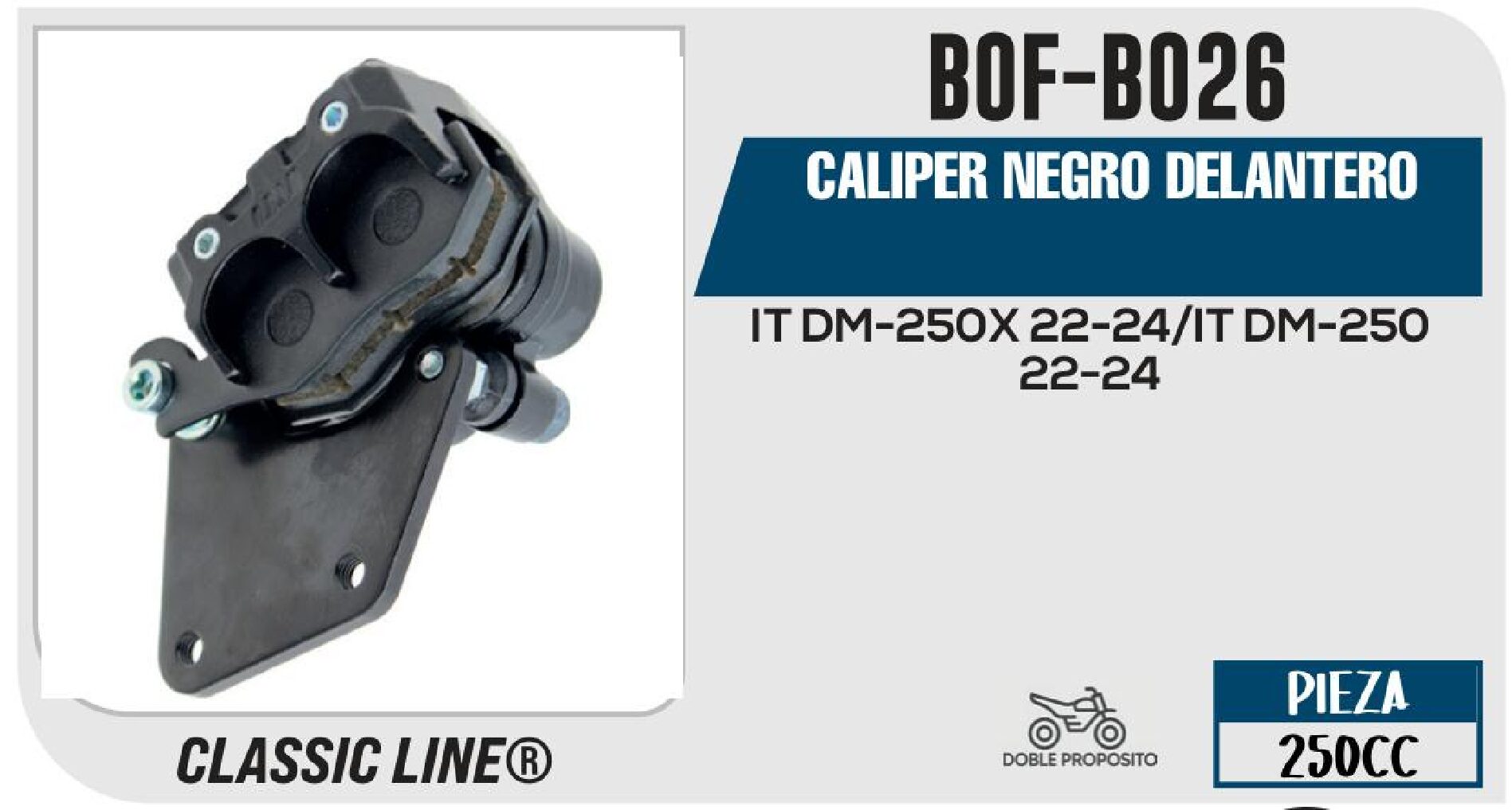 CALIPER NEGRO TRASERO / BOF-B026