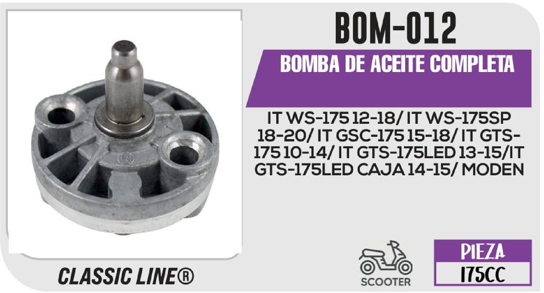 CREDITDAY - BOMBA DE ACEITE COMPLETA / BOM-012