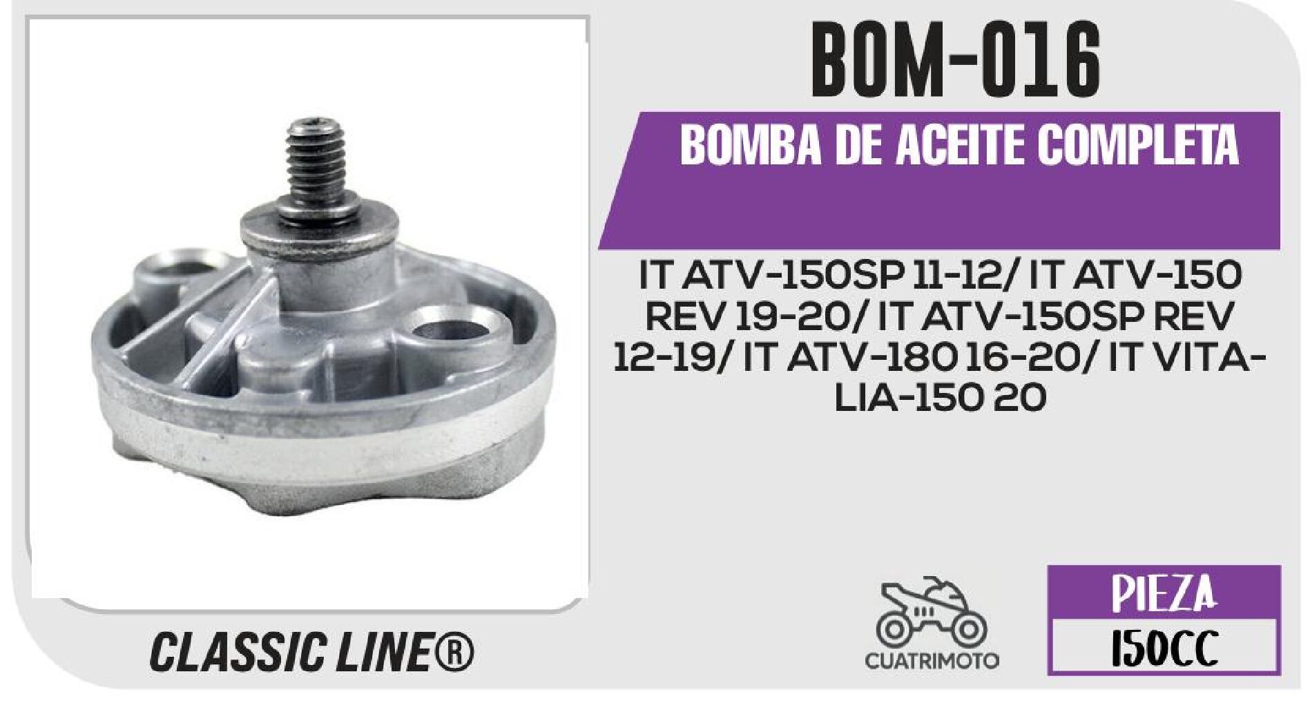 BOMBA DE ACEITE COMPLETA / BOM-016