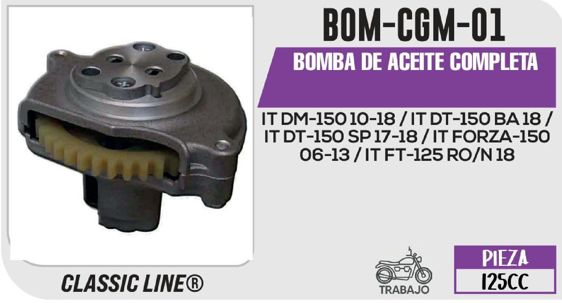 BOMBA DE ACEITE COMPLETA / BOM-CGM-01