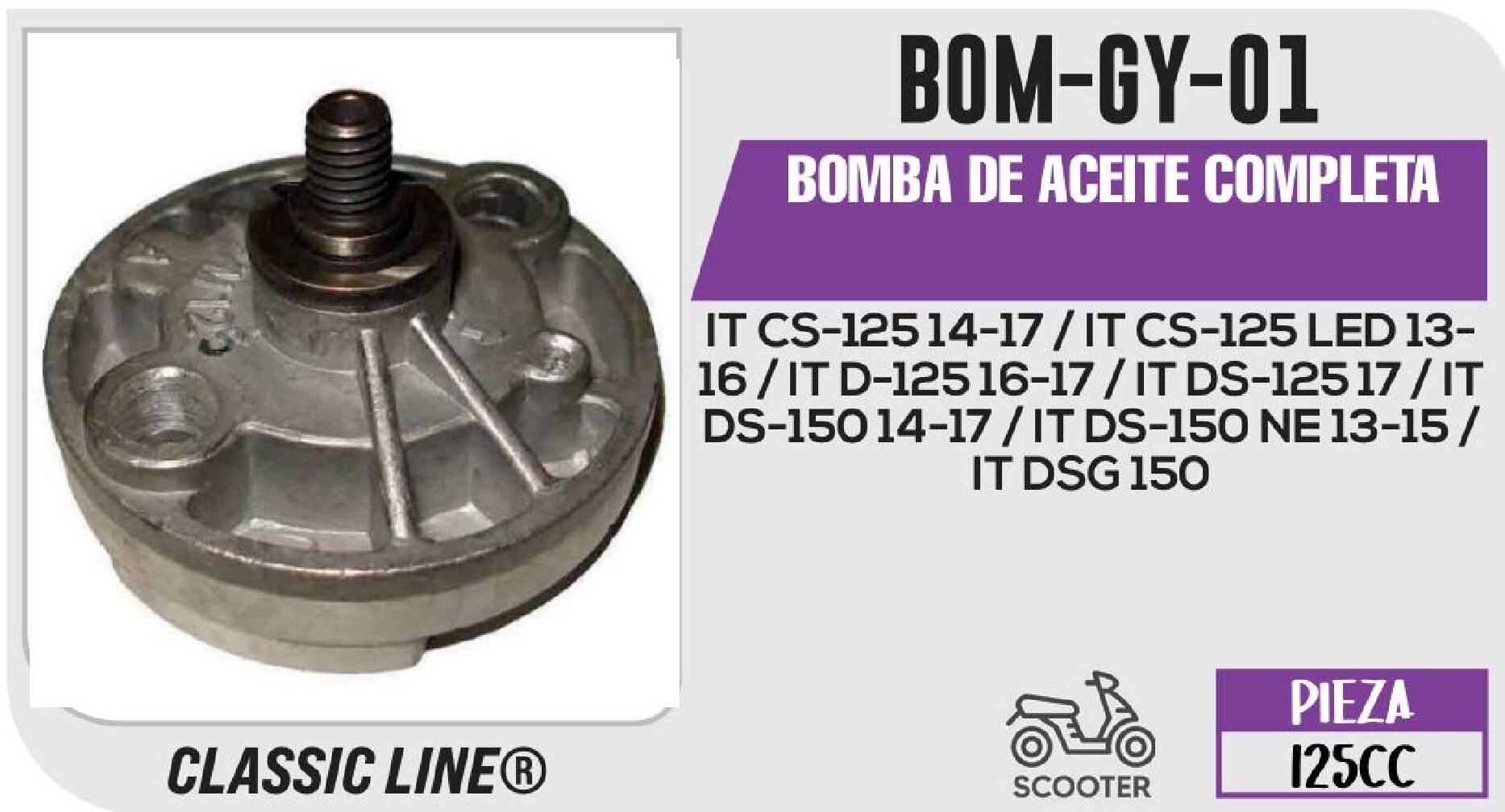 BOMBA DE ACEITE COMPLETA / BOM-GY-01