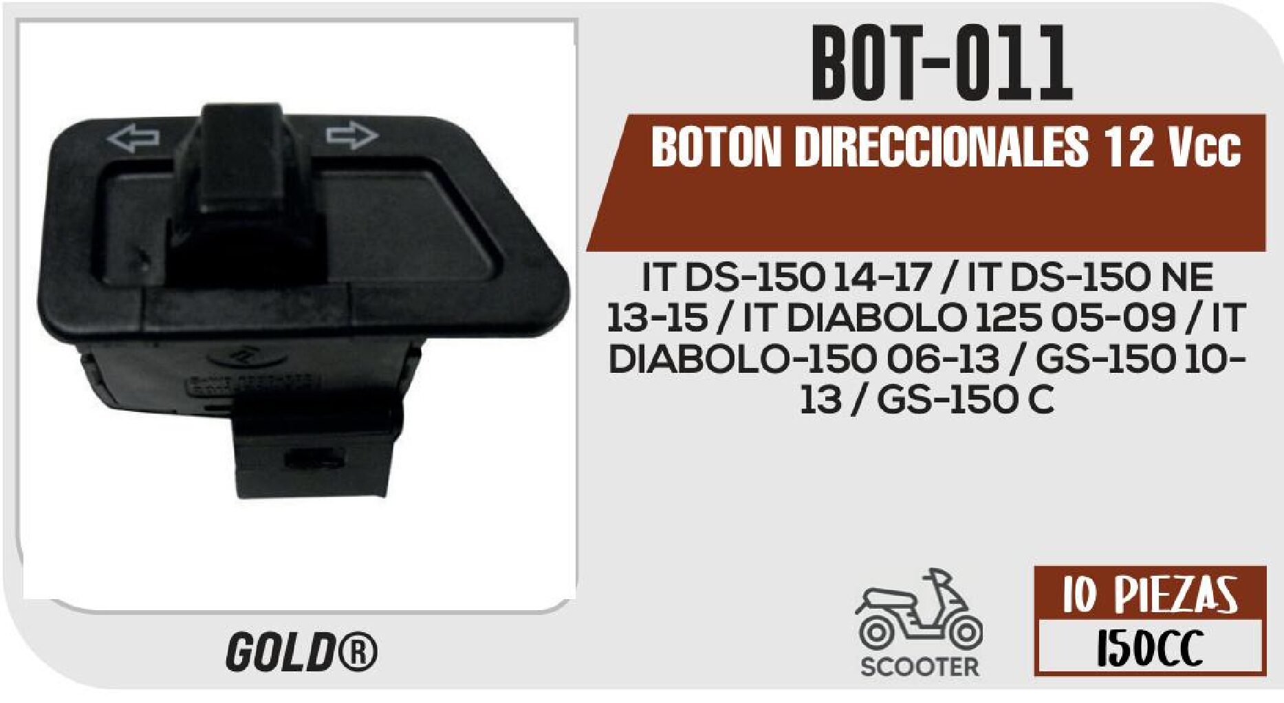 BOTON DIRECCIONALES 12 Vcc / BOT-011