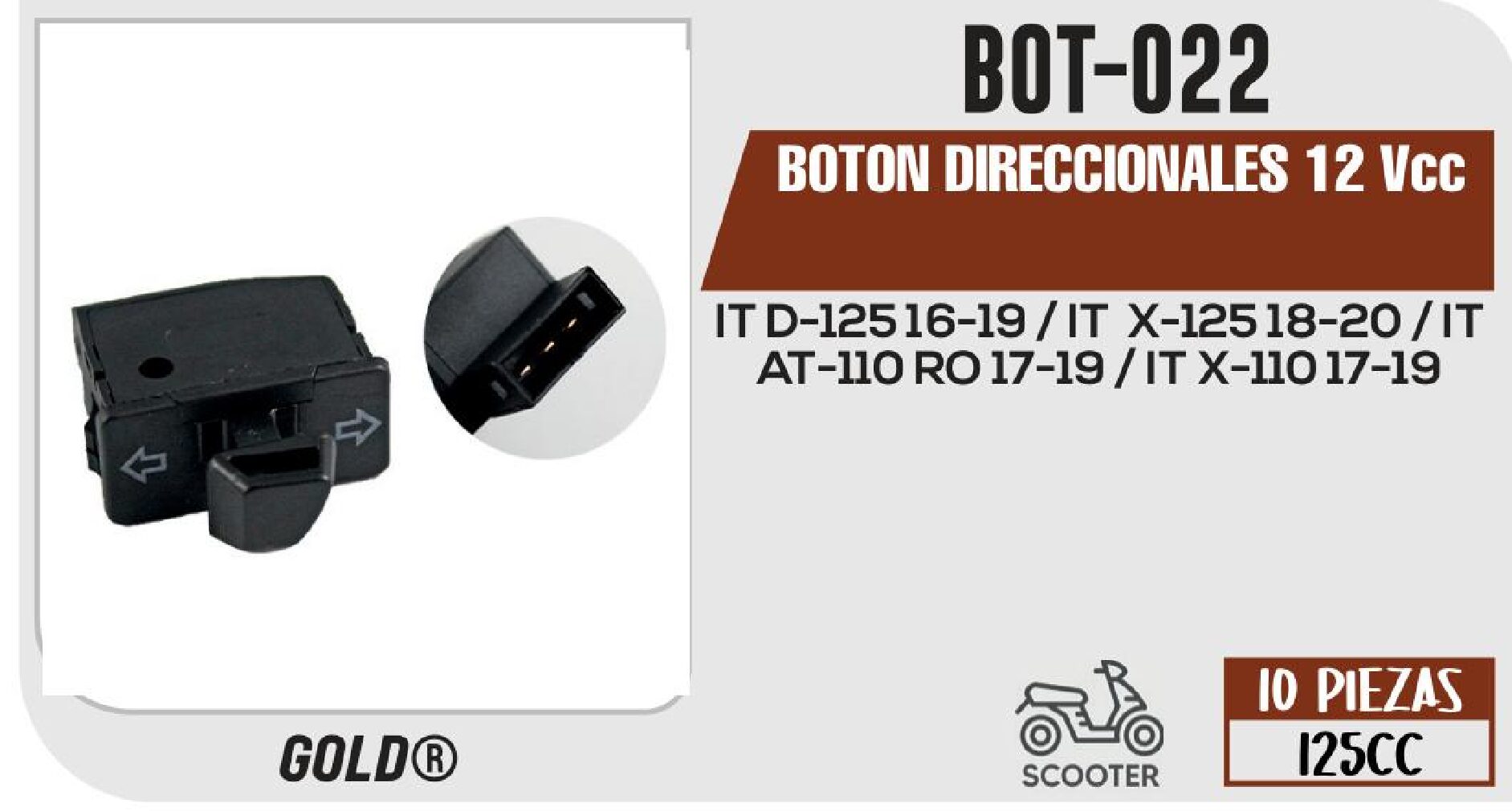 BOTON DIRECCIONALES 12 Vcc / BOT-022