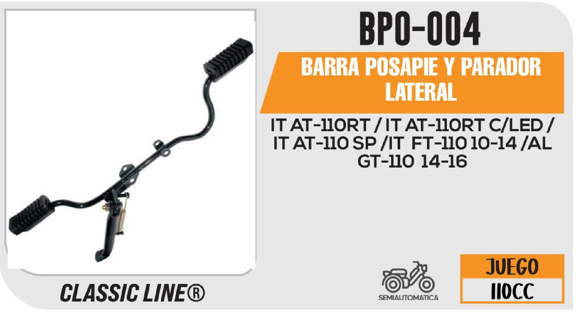 BARRA POSAPIE Y PARADOR LATERAL / BPO-004