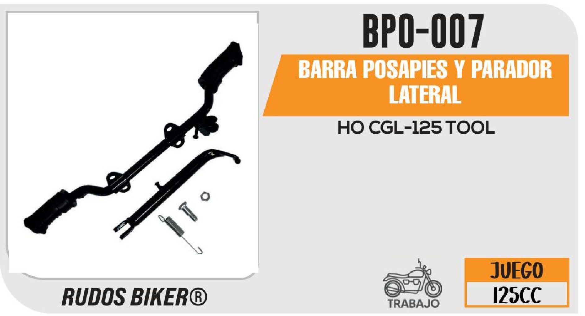 BIKERS - BARRA POSAPIES Y PARADOR LATERAL / BPO-007