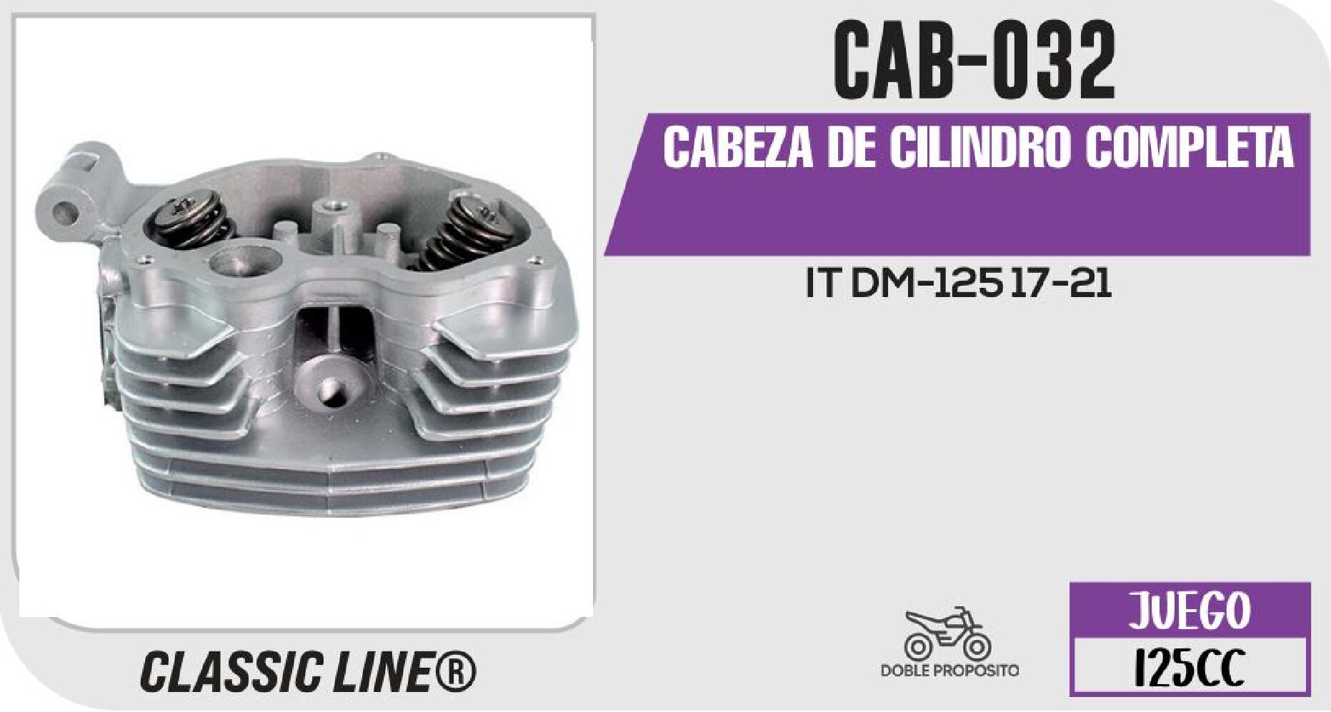CABEZA DE CILINDRO COMPLETA / CAB-032