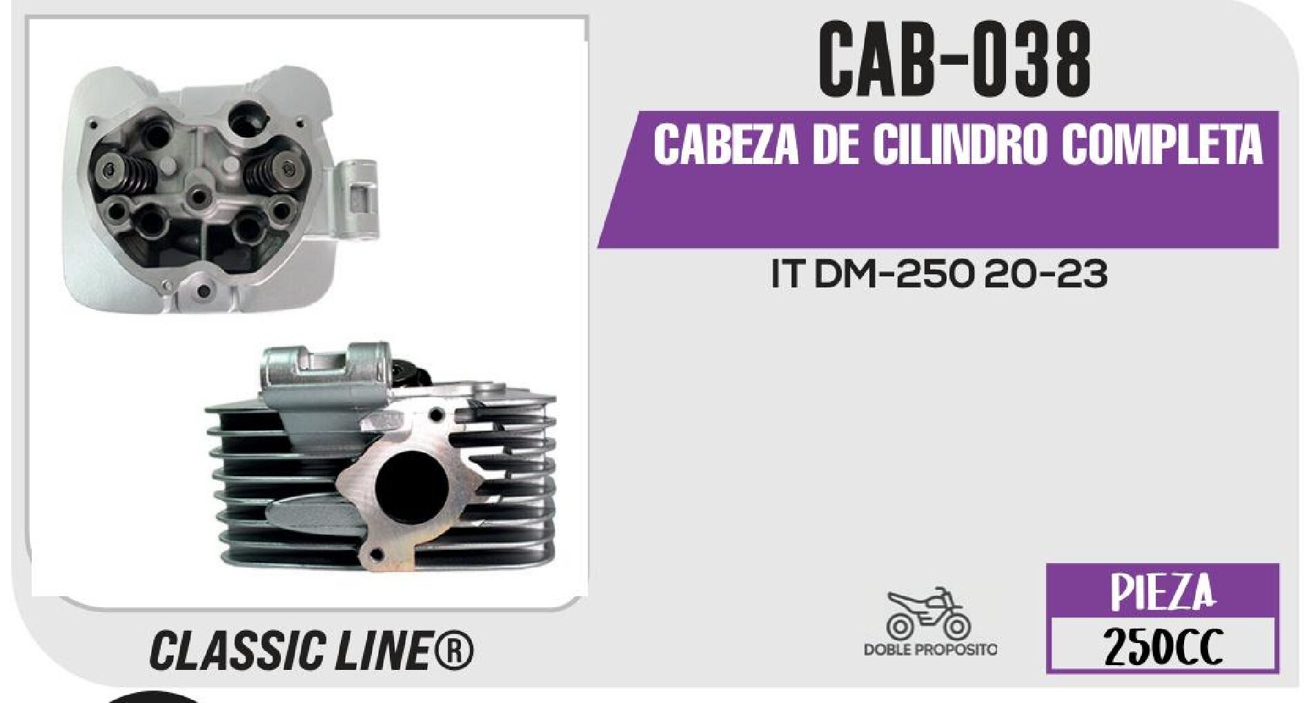 CABEZA DE CILINDRO COMPLETA / CAB-038