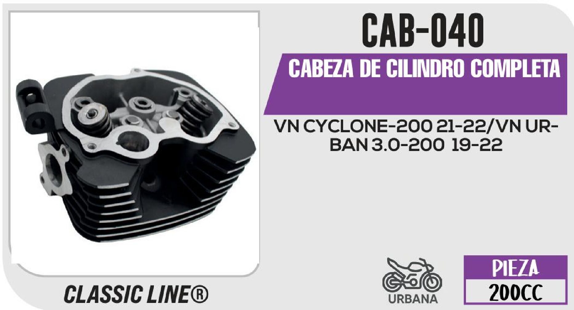 CABEZA DE CILINDRO COMPLETA / CAB-040