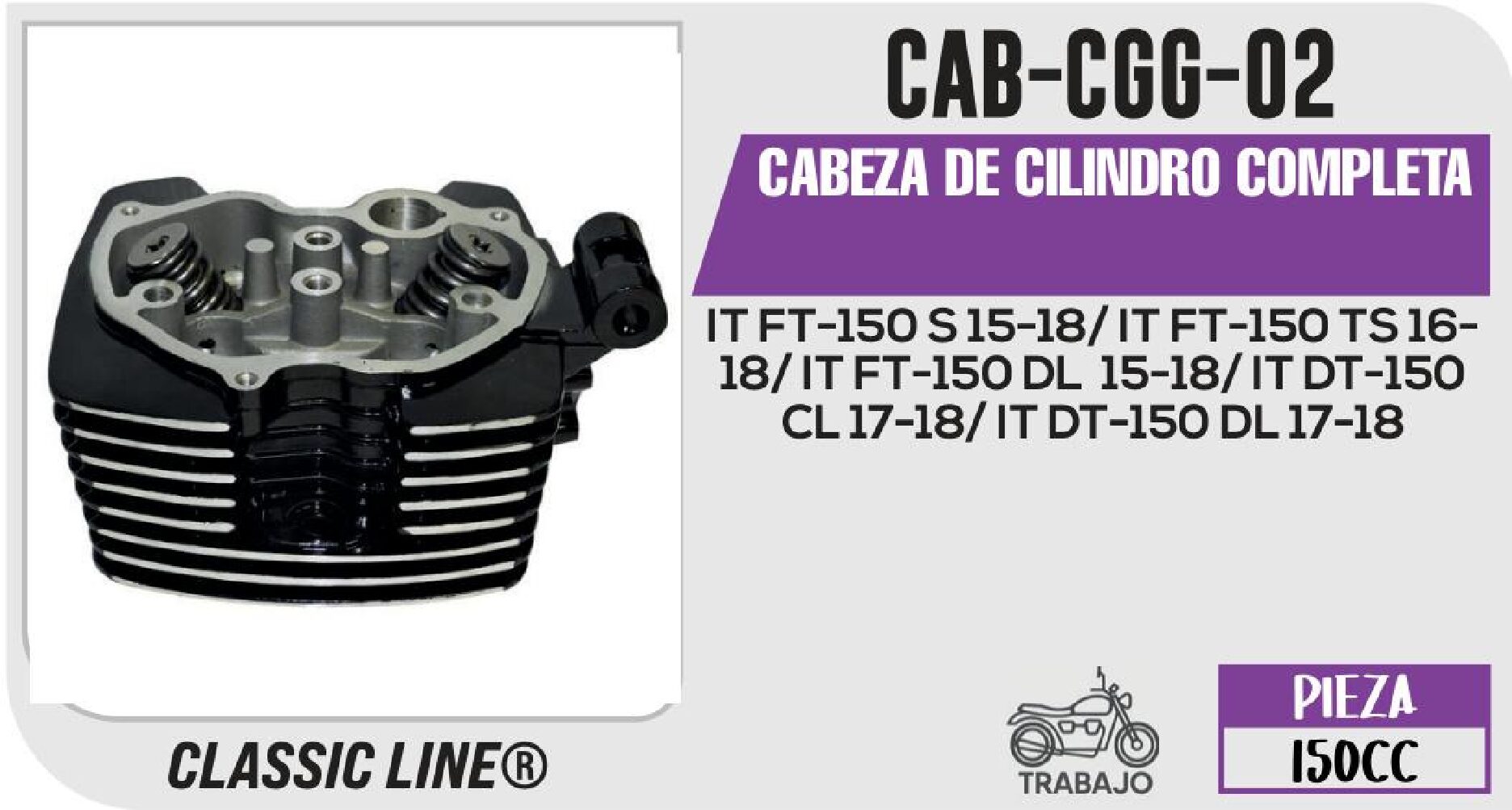 CABEZA DE CILINDRO COMPLETA / CAB-CGG-02