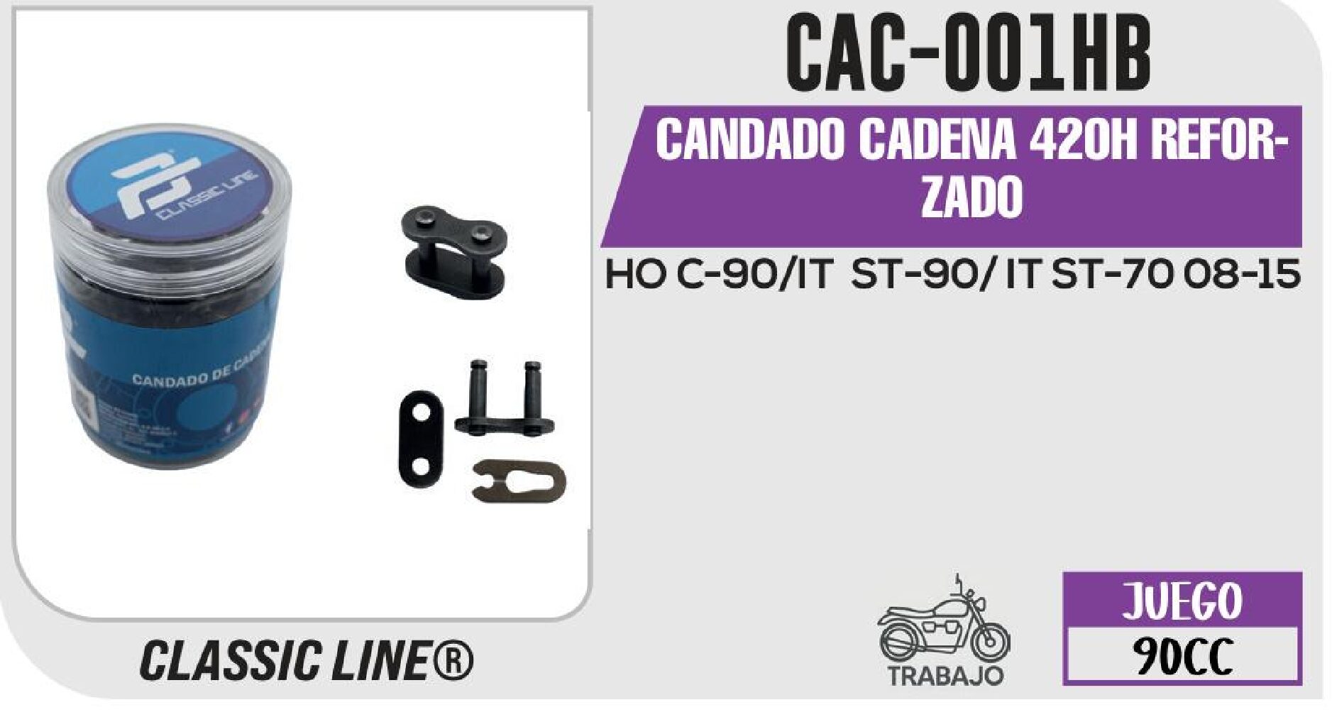 CANDADO CADENA 420H REFORZADO / CAC-001HB