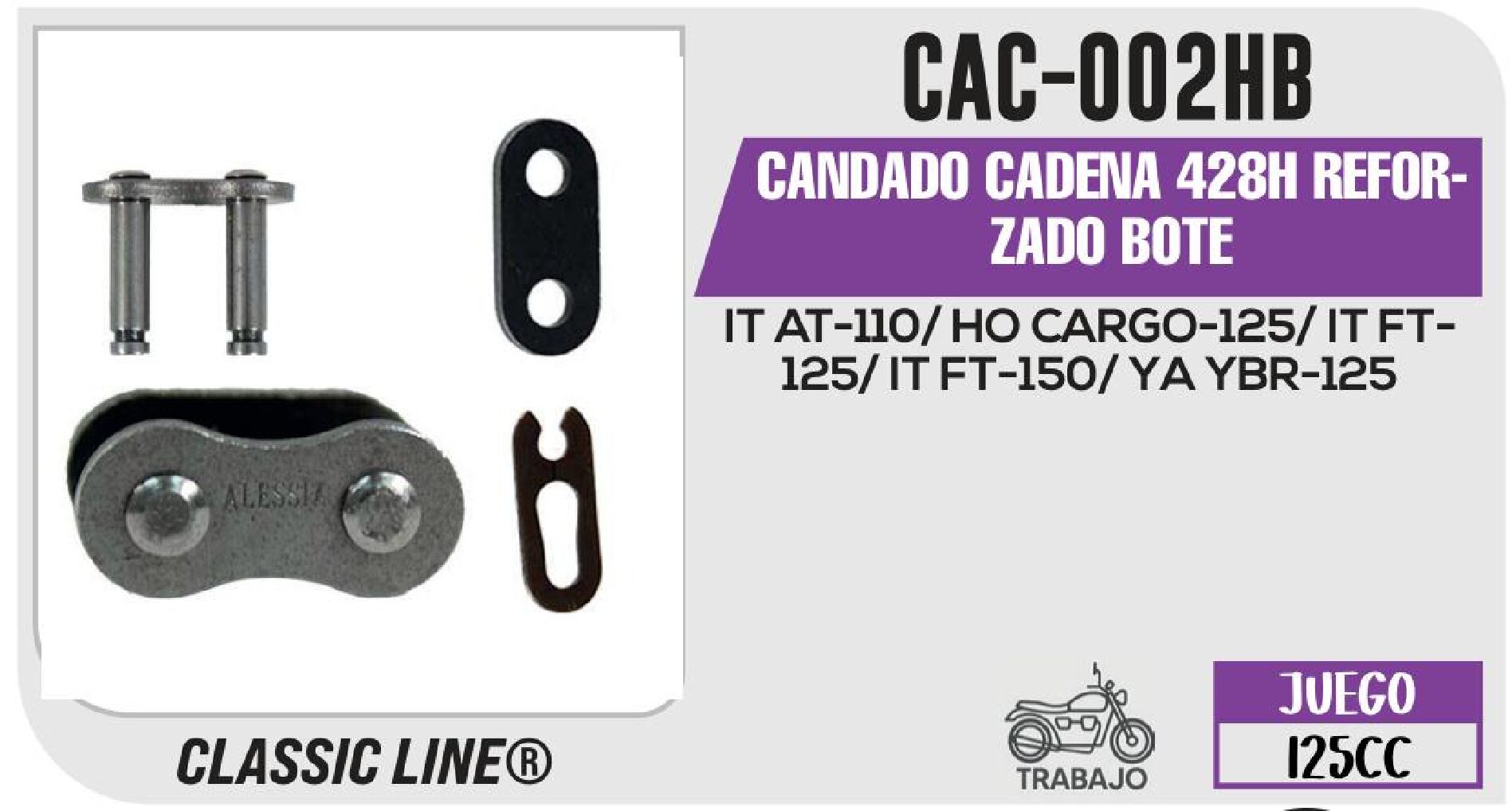 POWER - CANDADO CADENA 428H REFORZADO BOTE / CAC-002HB