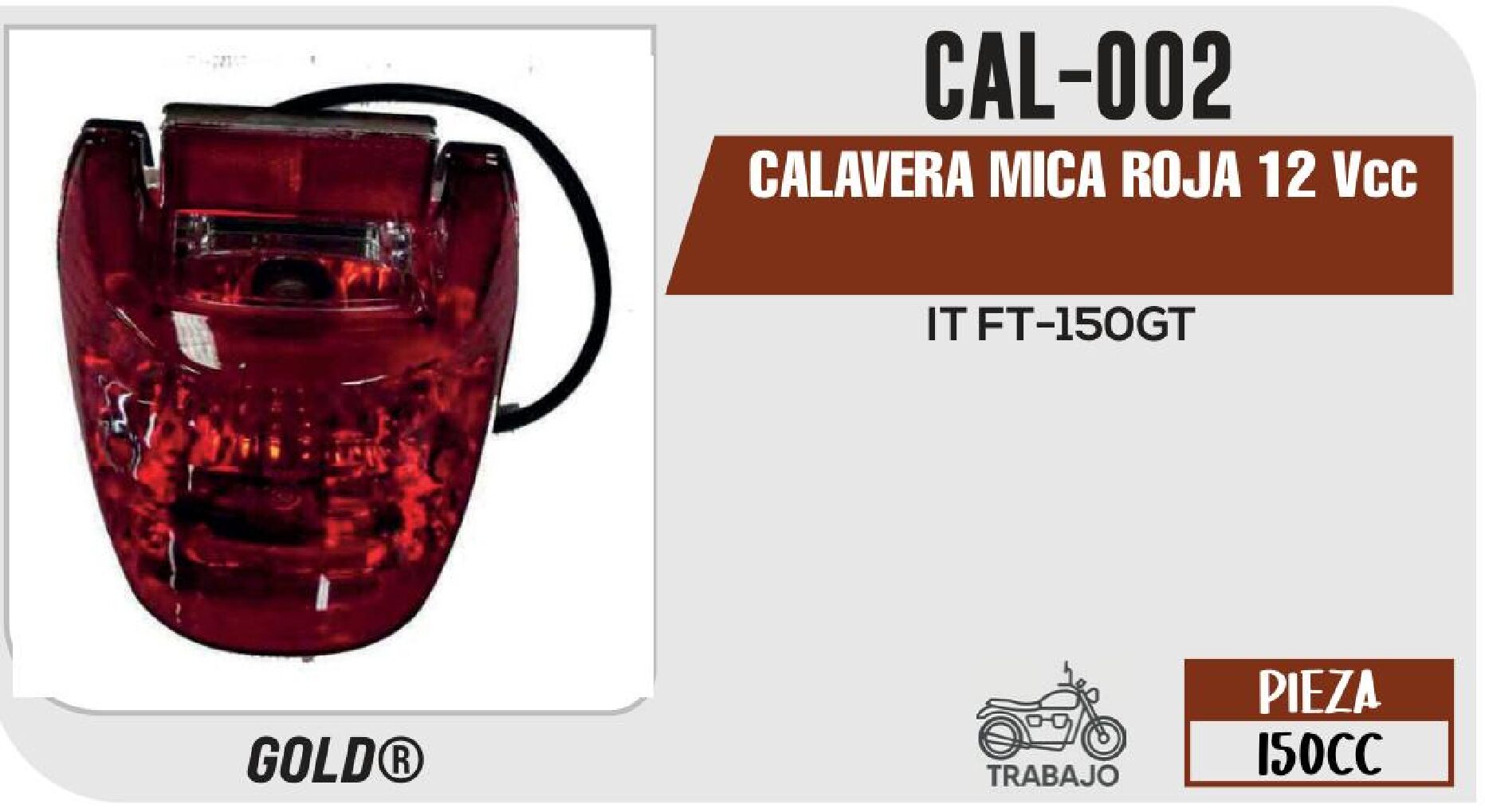 CALAVERA MICA ROJA 12 Vcc / CAL-002