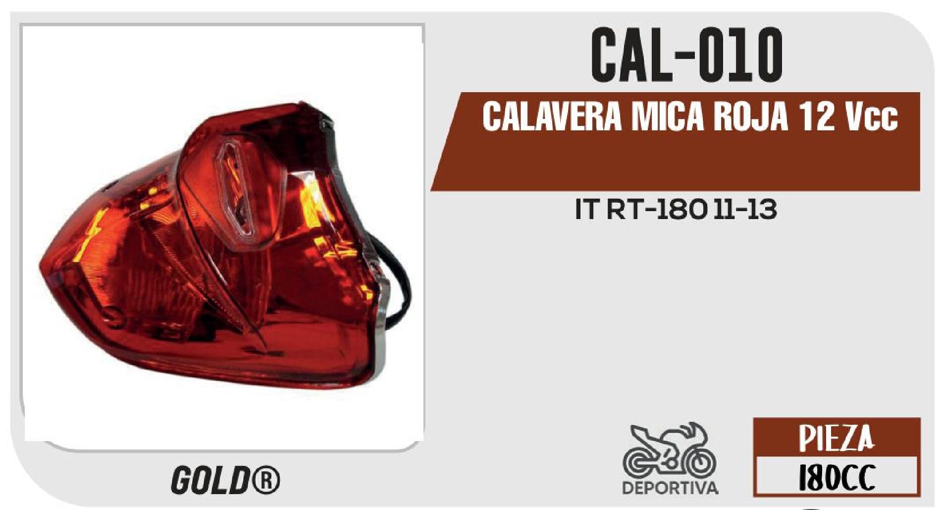 BIKERS - CALAVERA MICA ROJA 12 Vcc / CAL-010