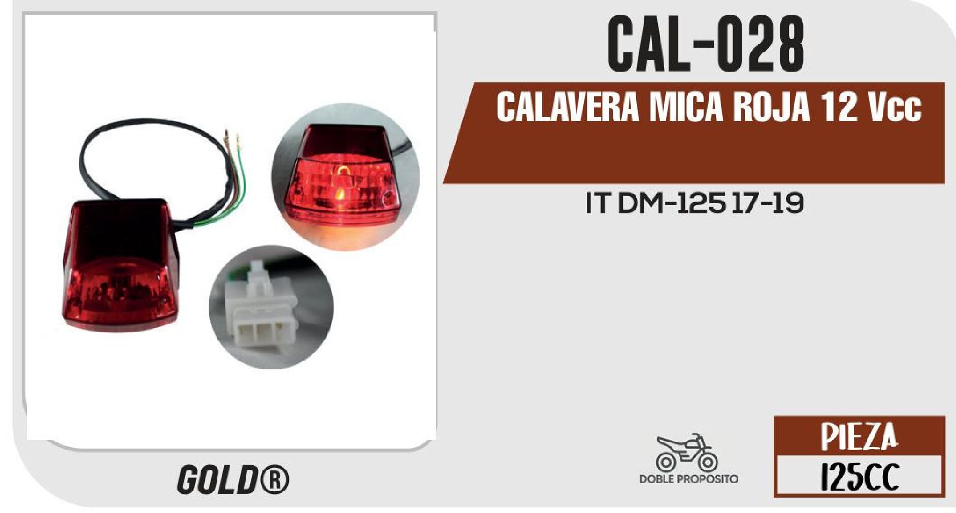 CALAVERA MICA ROJA 12 VCC / CAL-028