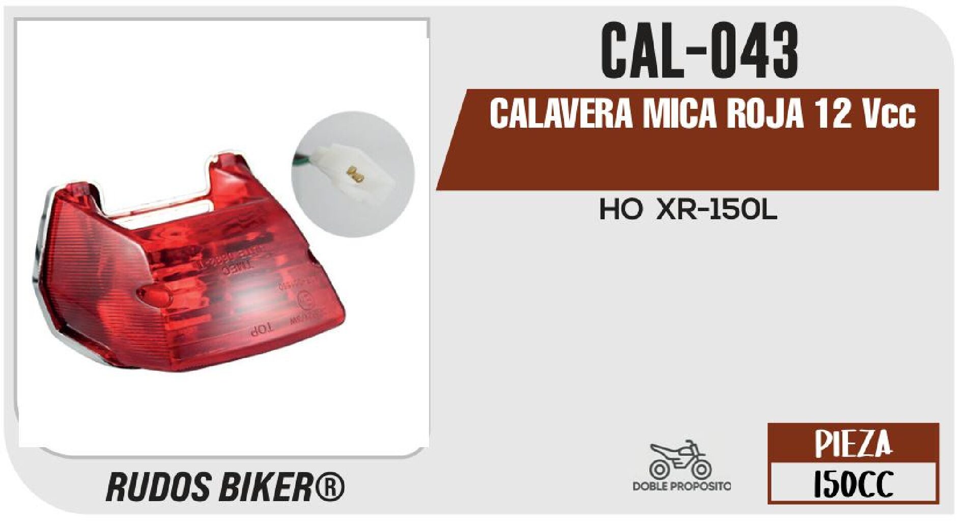 CALAVERA MICA ROJA 12 VCC / CAL-043