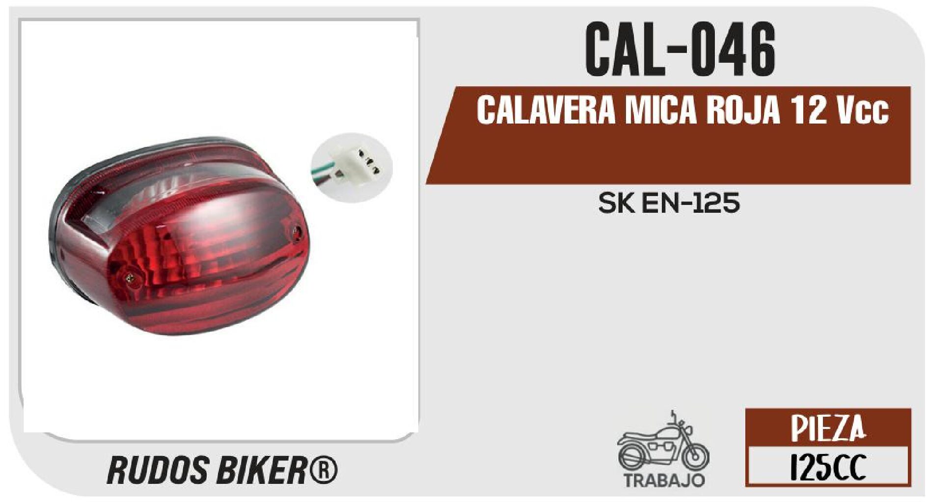 CREDITDAY - CALAVERA MICA ROJA 12 VCC / CAL-046