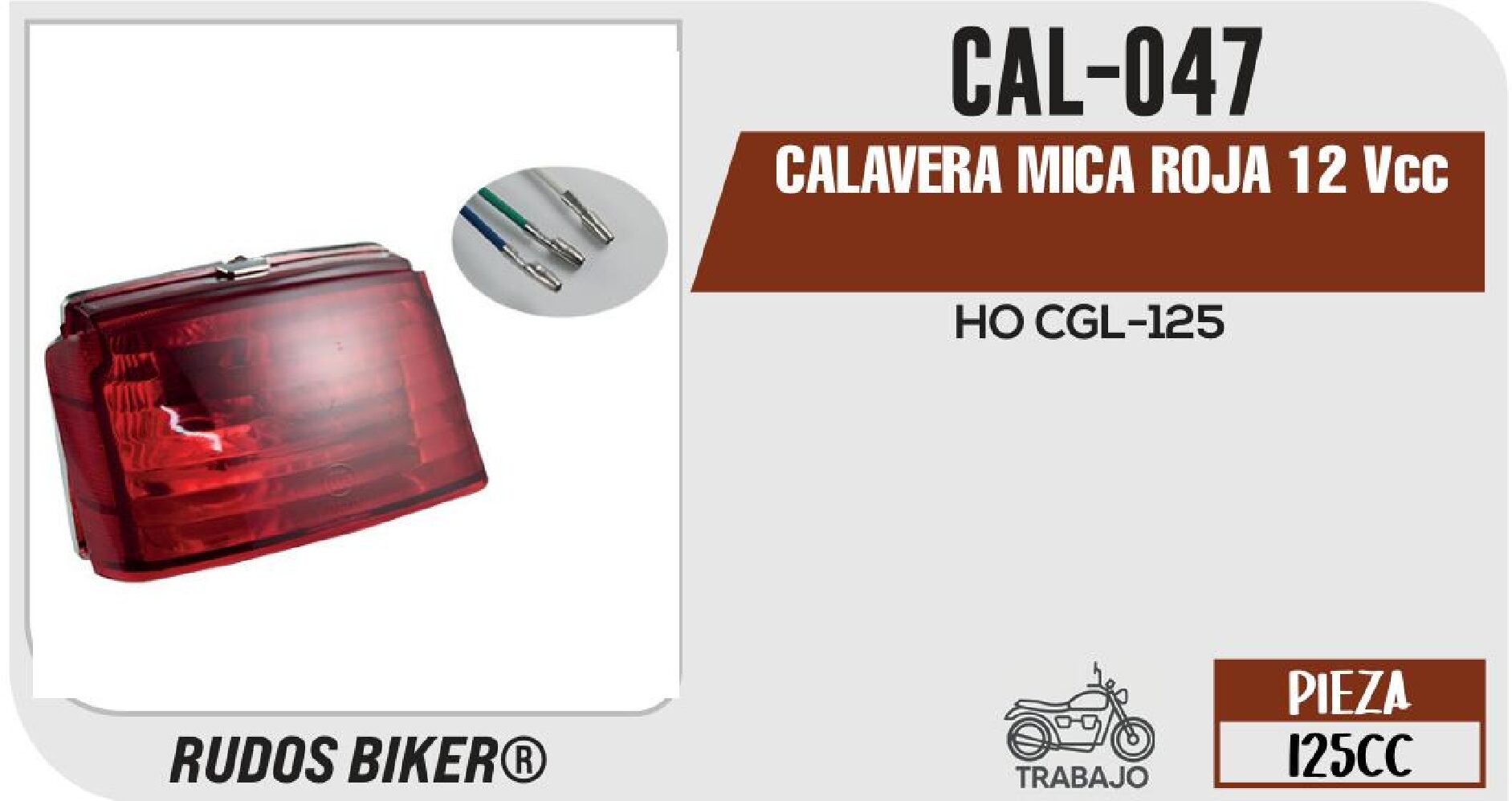 CALAVERA MICA ROJA 12 VCC / CAL-047
