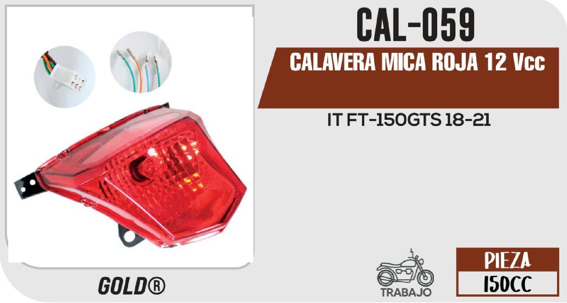 CALAVERA MICA ROJA 12 VCC / CAL-059