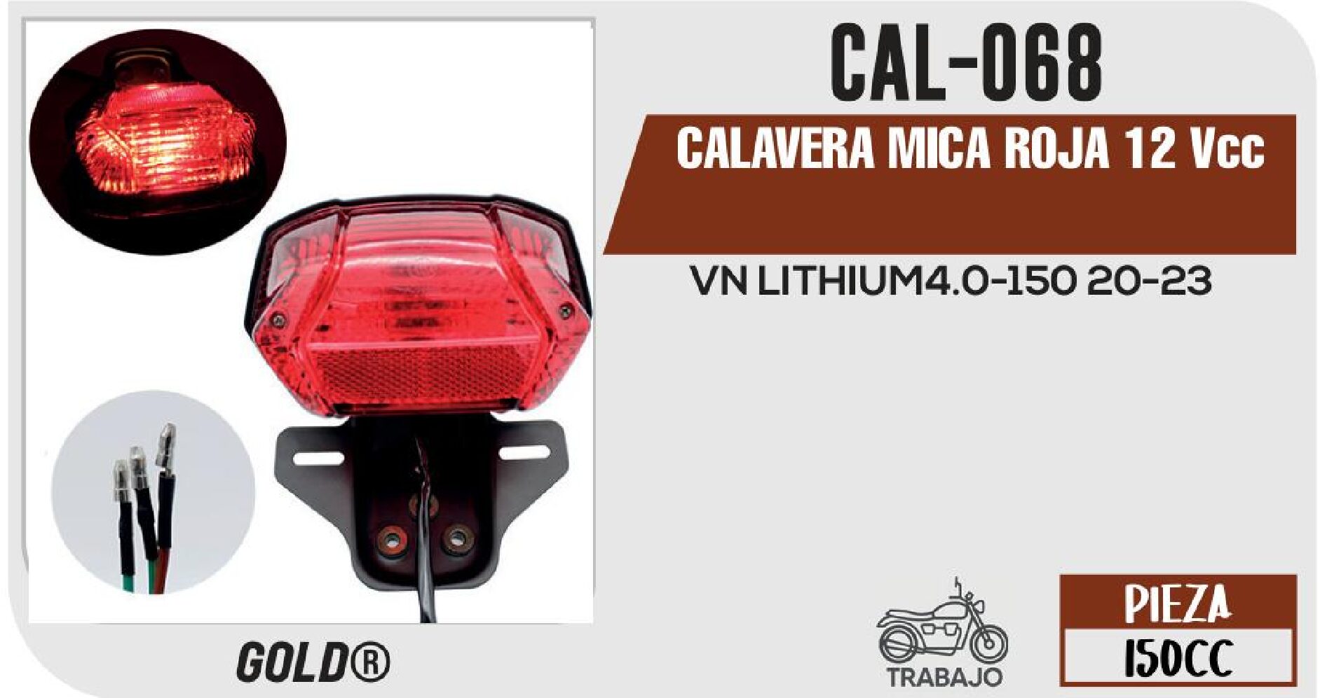 CALAVERA MICA ROJA 12 Vcc / CAL-068