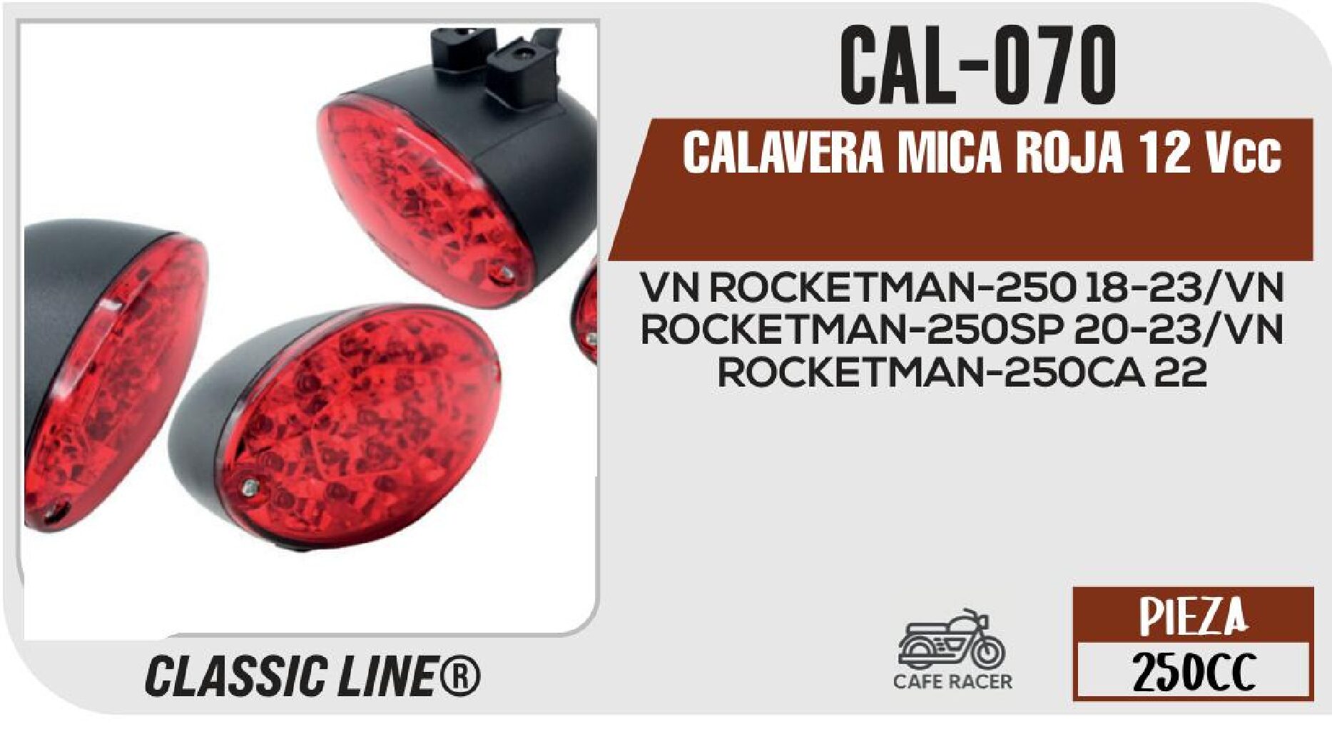 CALAVERA MICA ROJA 12 Vcc / CAL-070