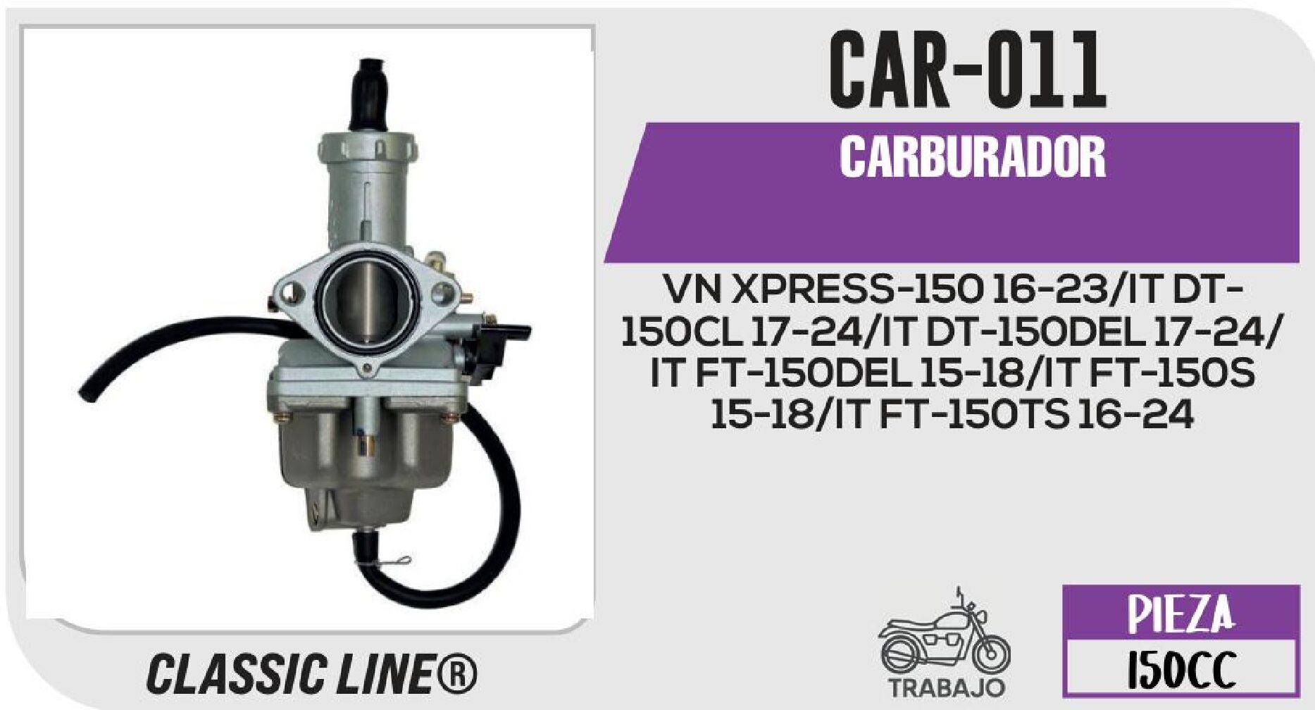 CAR-011 CARBURADOR / CAR-011