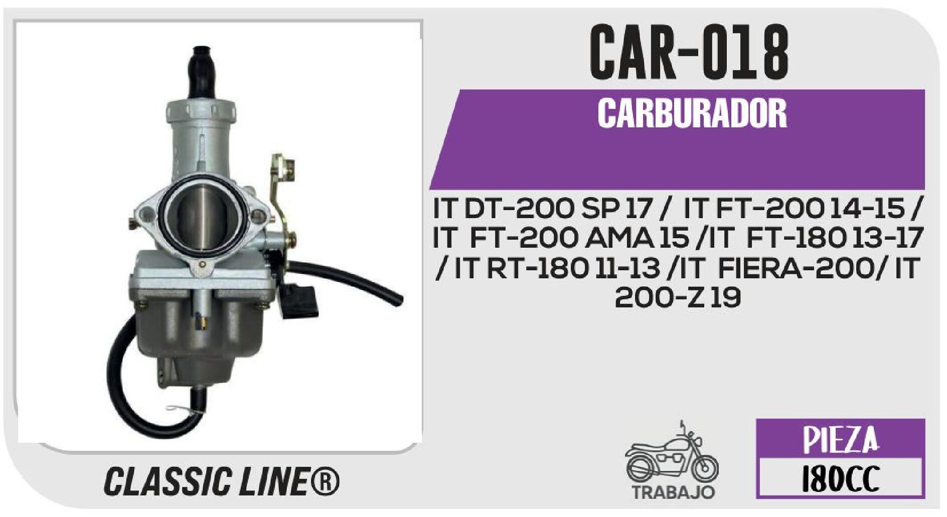 CAR-018 CARBURADOR / CAR-018