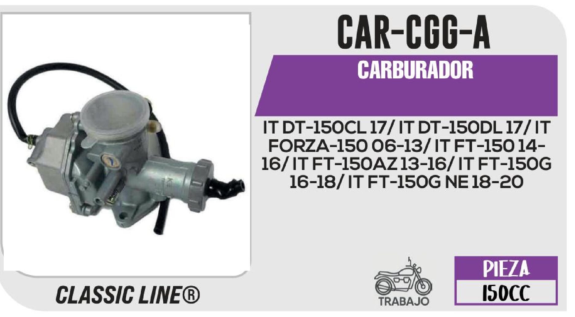 CAR-CGG-A CARBURADOR AHOGADOR DE CHICOTE / CAR-CGG-A