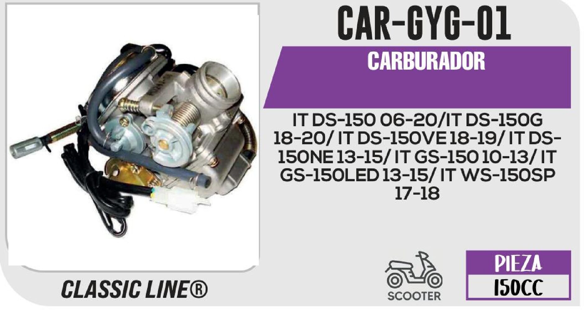 CAR-GYG-01 CARBURADOR / CAR-GYG-01