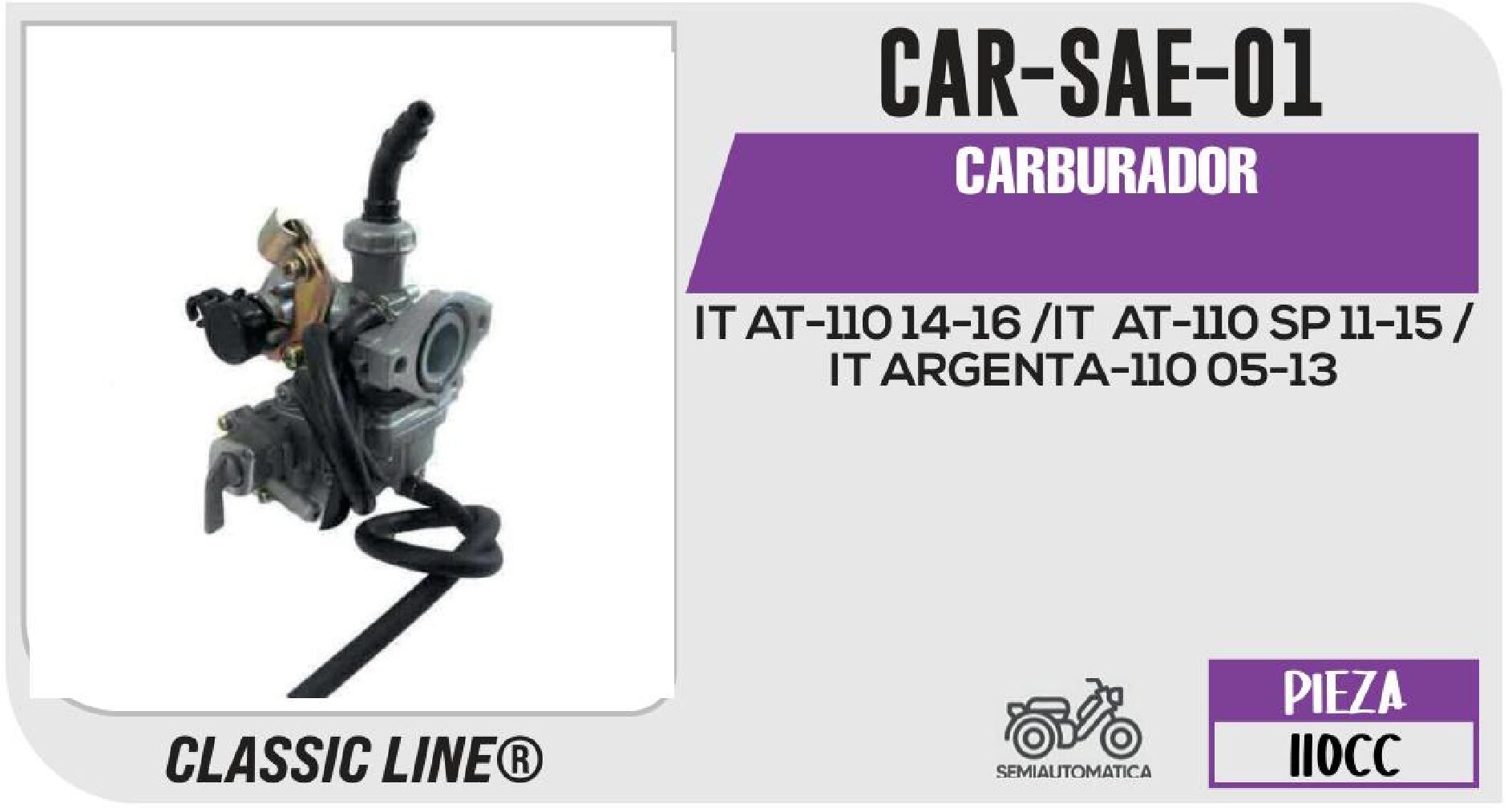 CAR-SAE-01 CARBURADOR / CAR-SAE-01