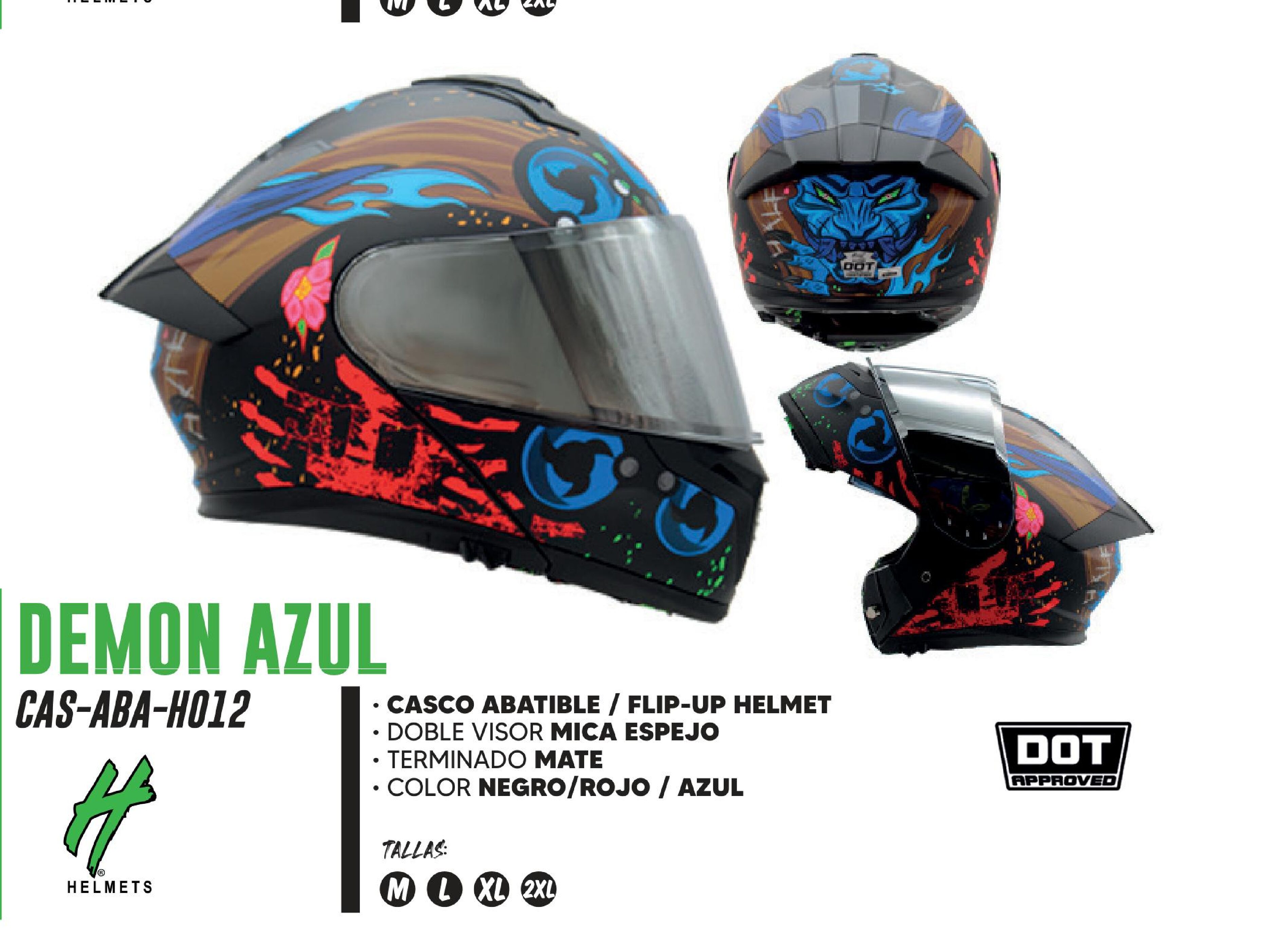 REGALO - CASCO ABATIBLE HALF CERTIFICADO DOT DOBLE VISOR MICA ESPEJO / CAS-ABA-H012-L