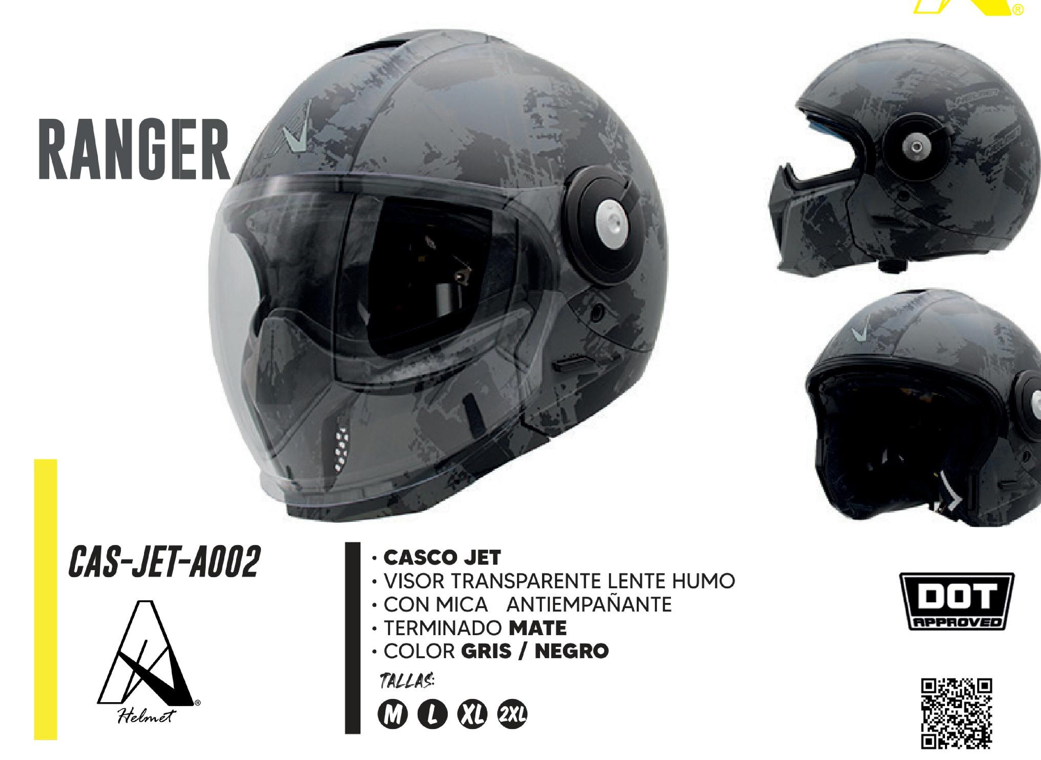 SHOP 25 - CASCO JET RANGER CERTIFICADO DOT / CAS-JET-A002-M