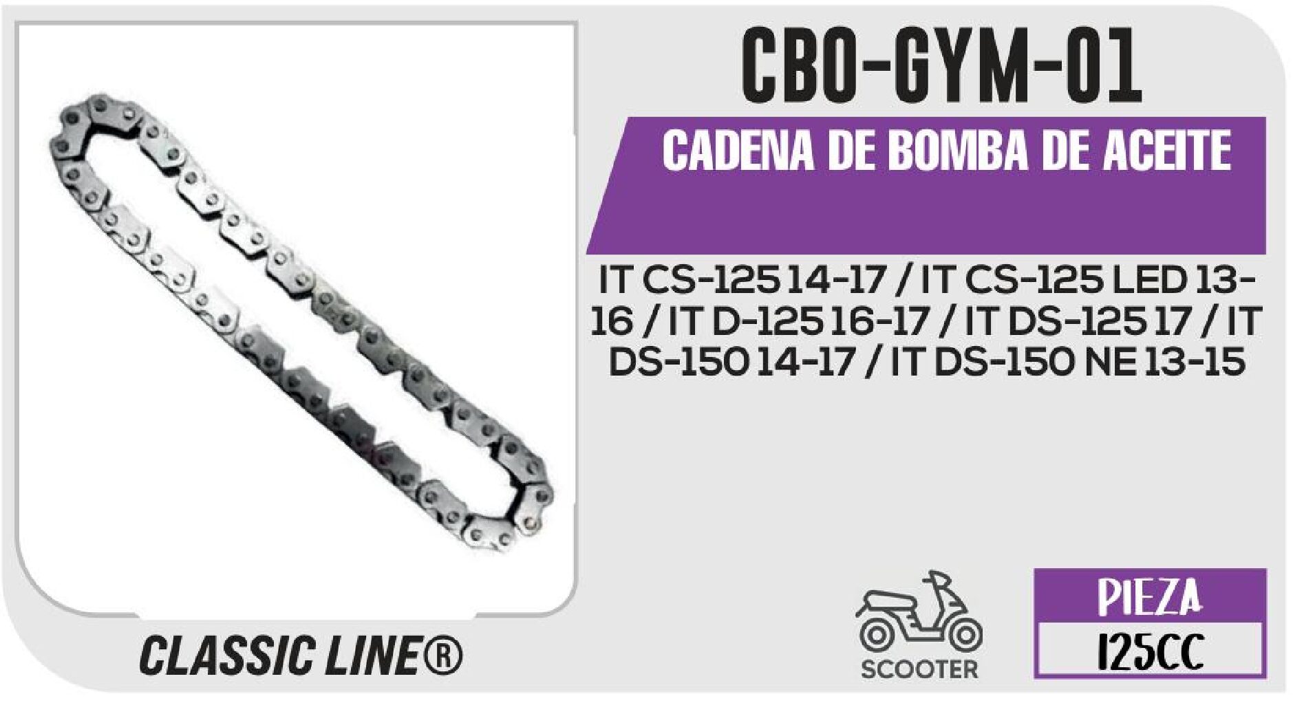 CADENA DE BOMBA DE ACEITE / CBO-GYM-01