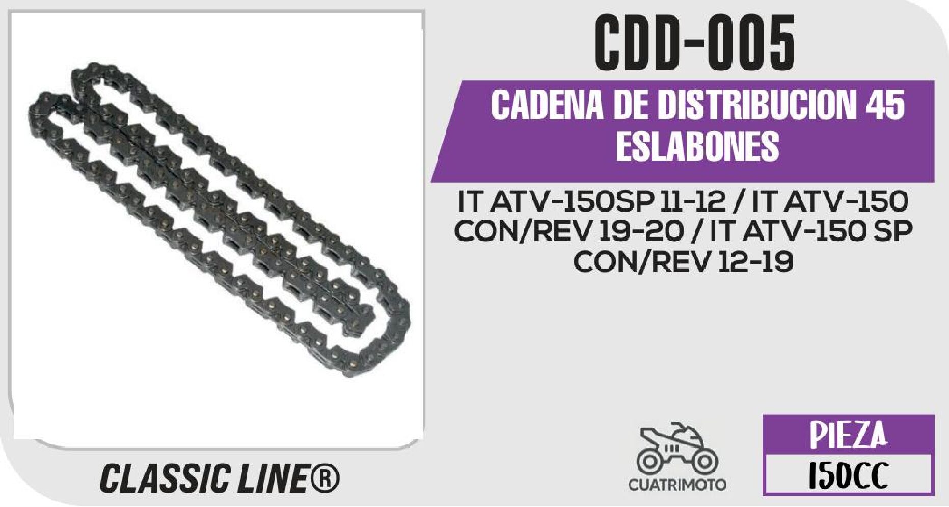 CADENA DE DISTRIBUCION 45 ESLABONES / CDD-005