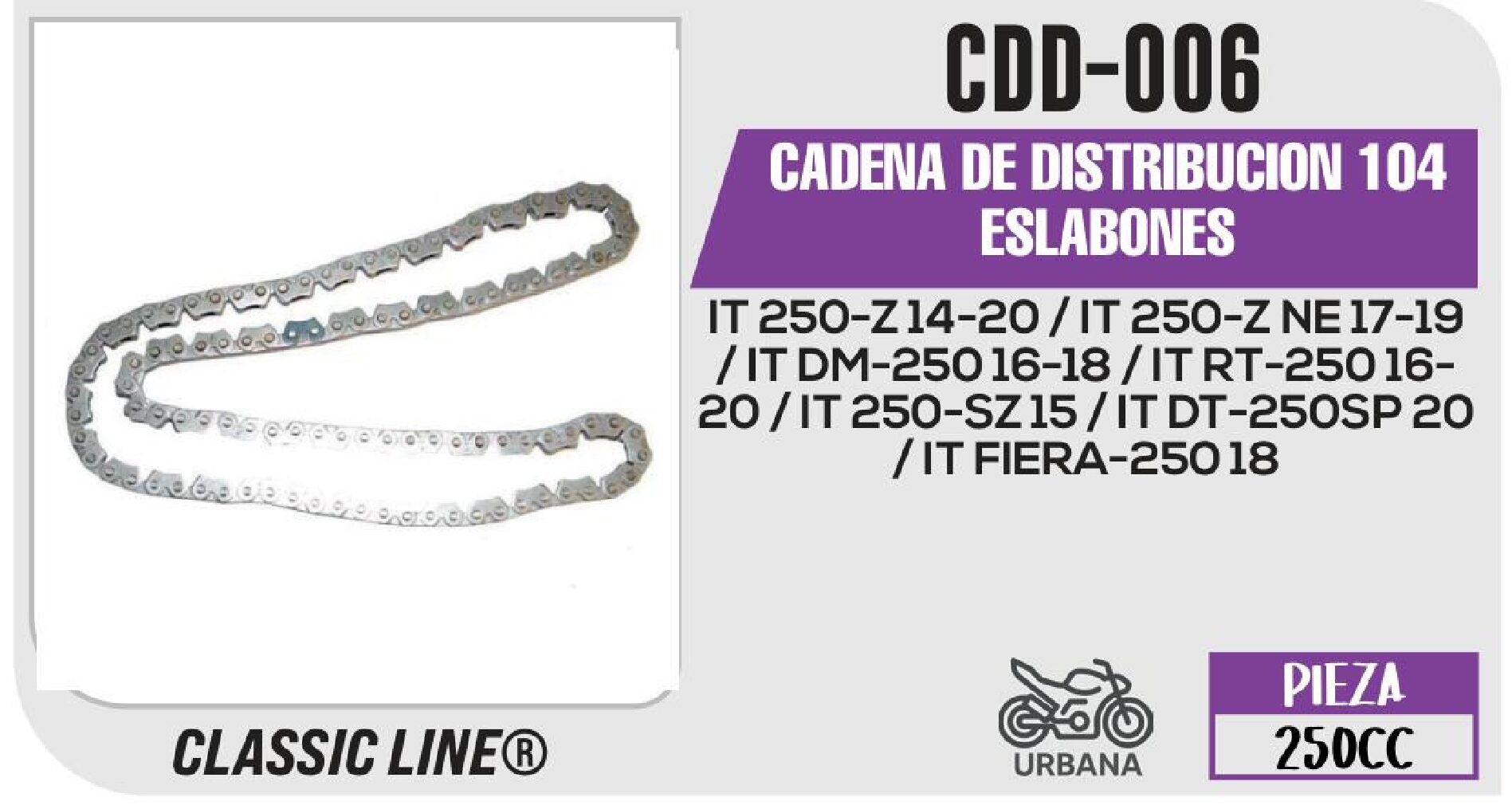 CADENA DE DISTRIBUCION 104 ESLABONES / CDD-006