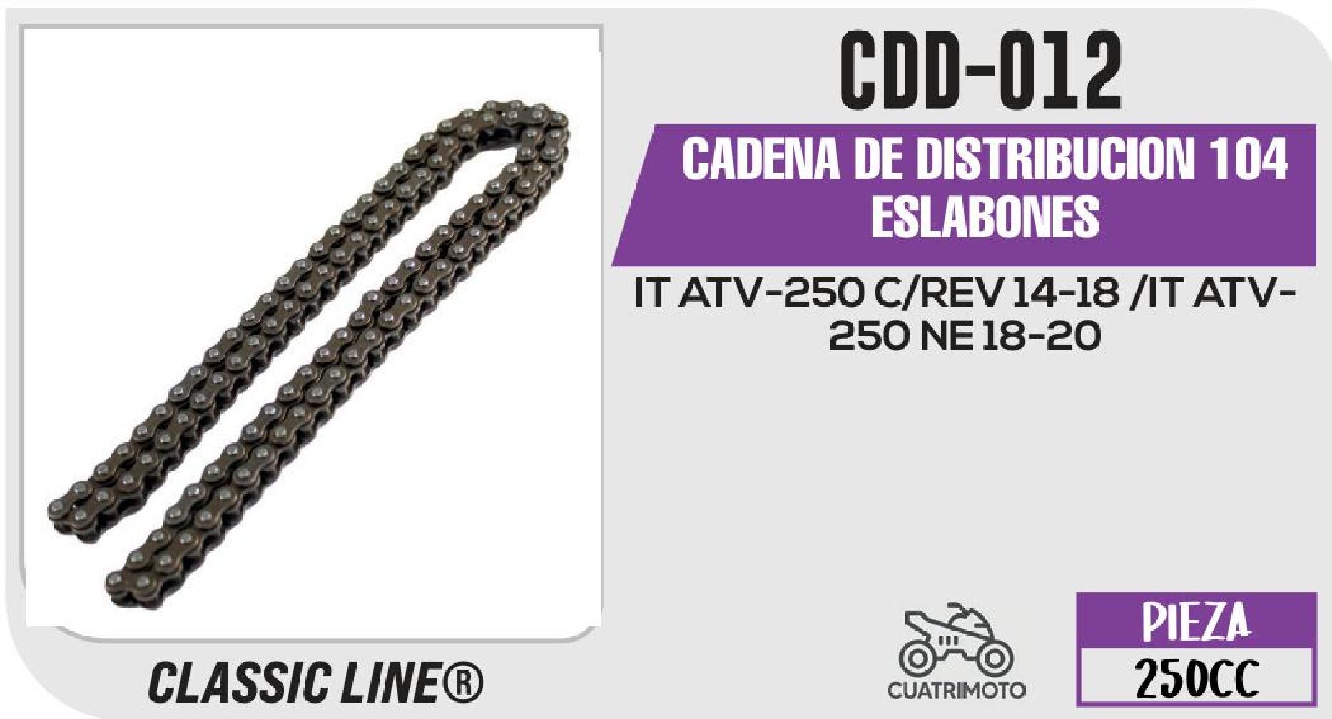 CADENA DE DISTRIBUCION 104 ESLABONES / CDD-012