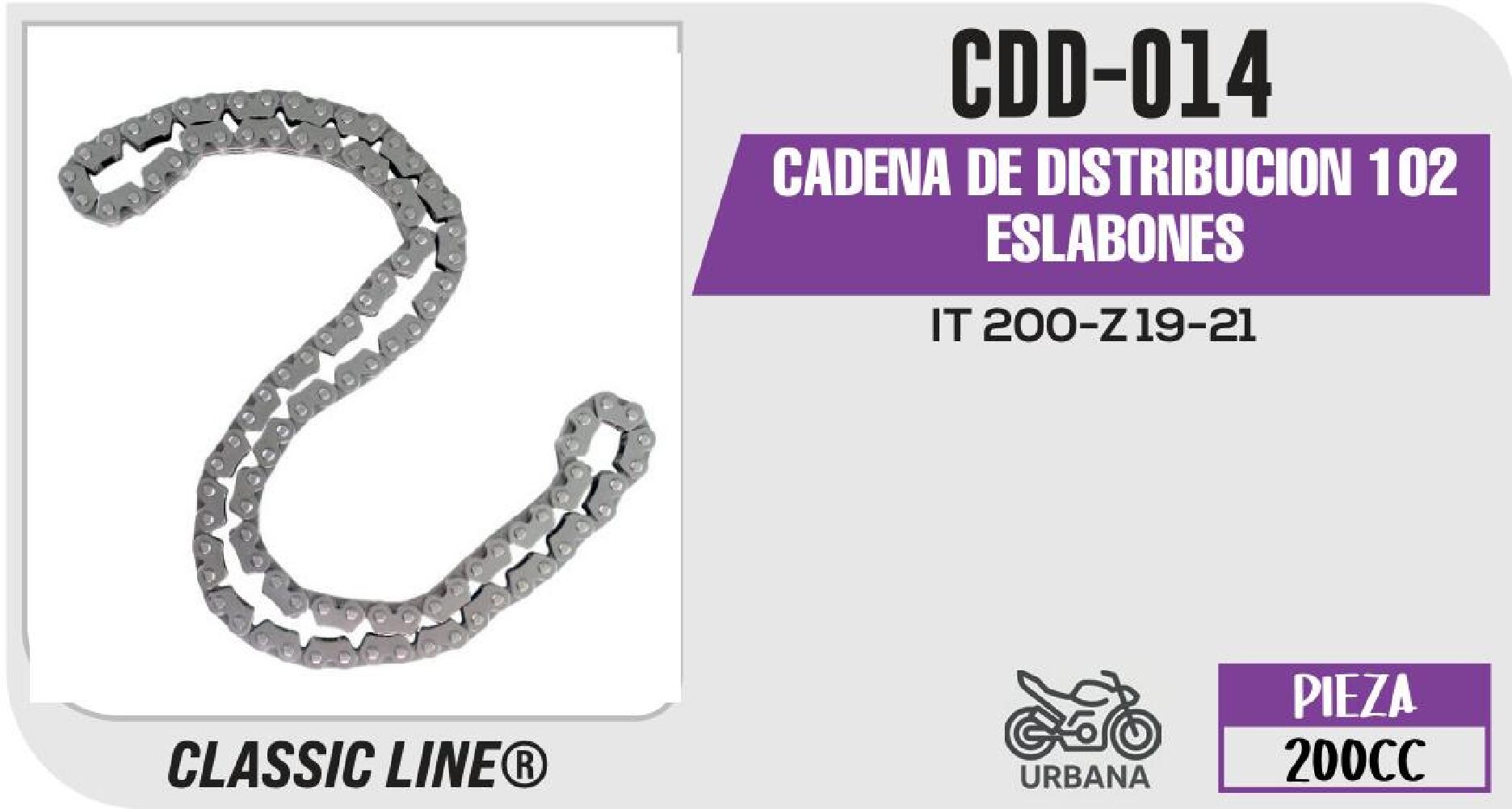 CADENA DE DISTRIBUCION 102 ESLABONES / CDD-014