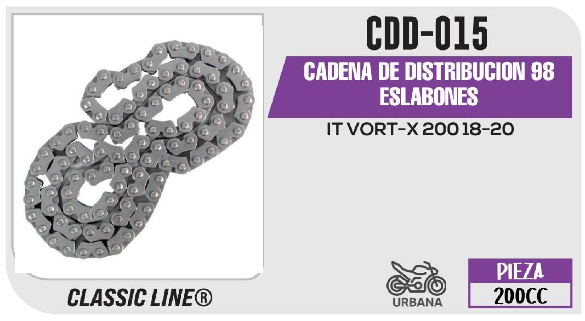 CADENA DE DISTRIBUCION 98 ESLABONES / CDD-015